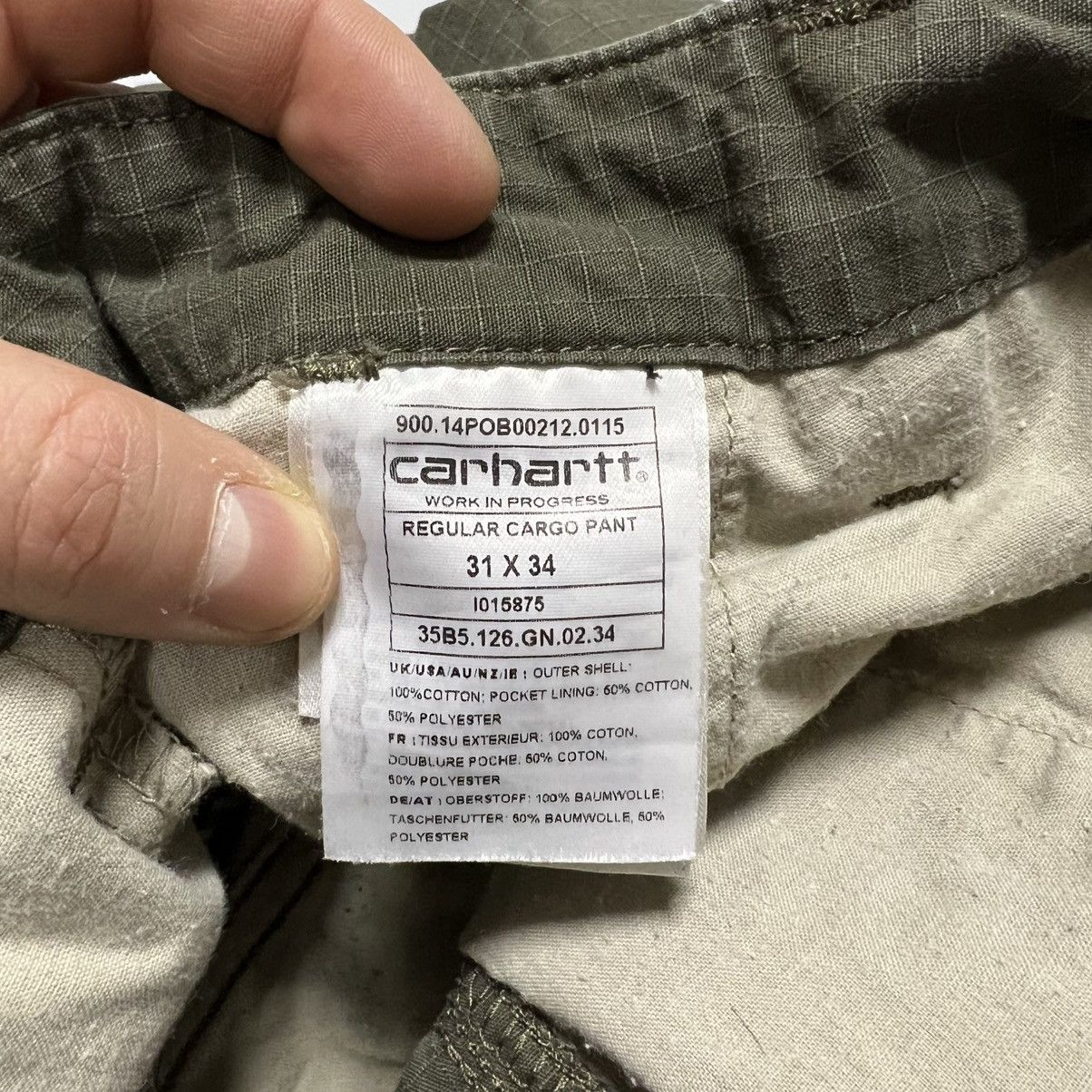 Carhartt × Carhartt Wip × Vintage Carhartt Vintage Cargo Pants Size US 31 - 18 Thumbnail