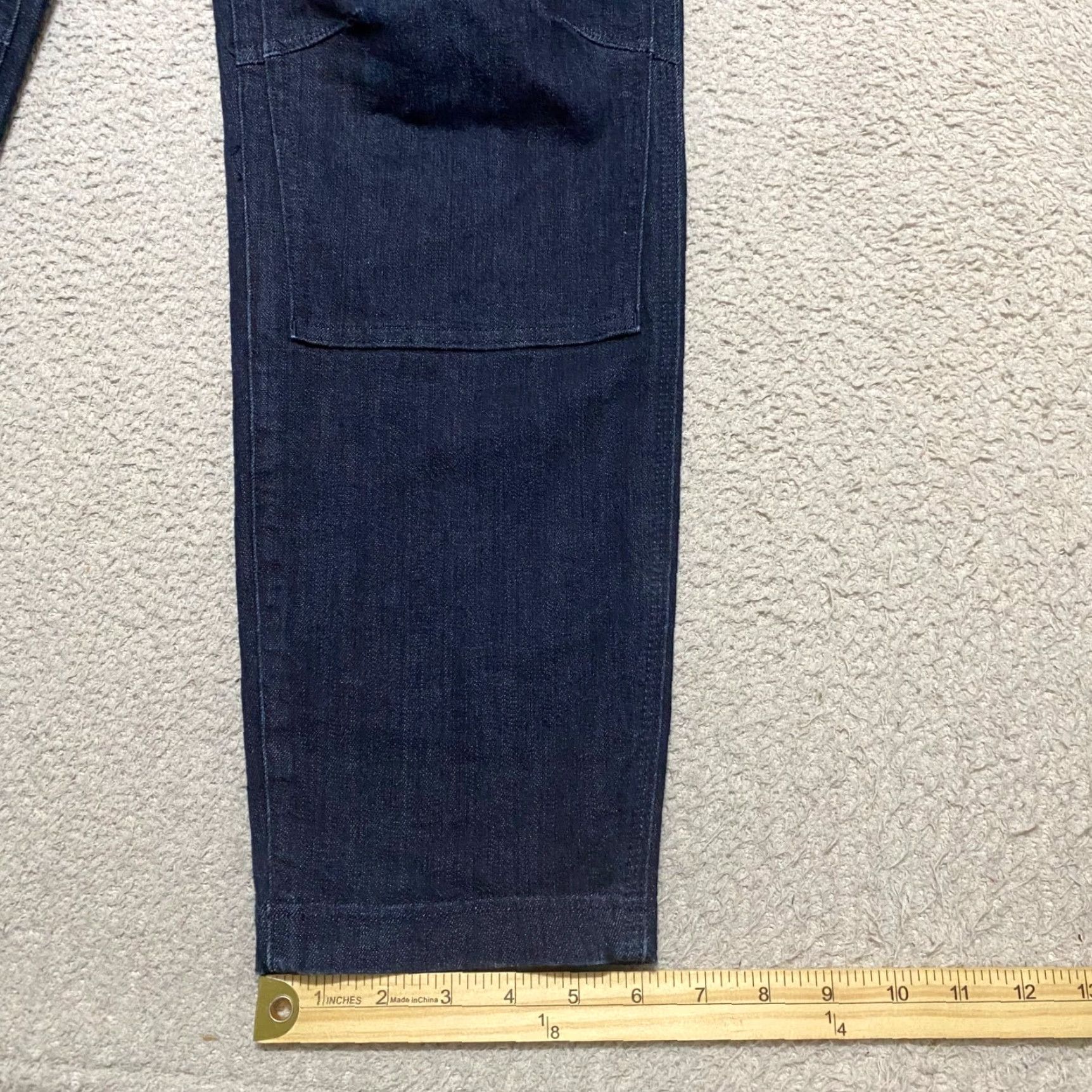 Denime Duluth Womens 18 Plus Jeans Blue Denim Carpenter Curvesetter Dark Wash Work Shirt Pants? Size 40" / US 18 - 5 Thumbnail
