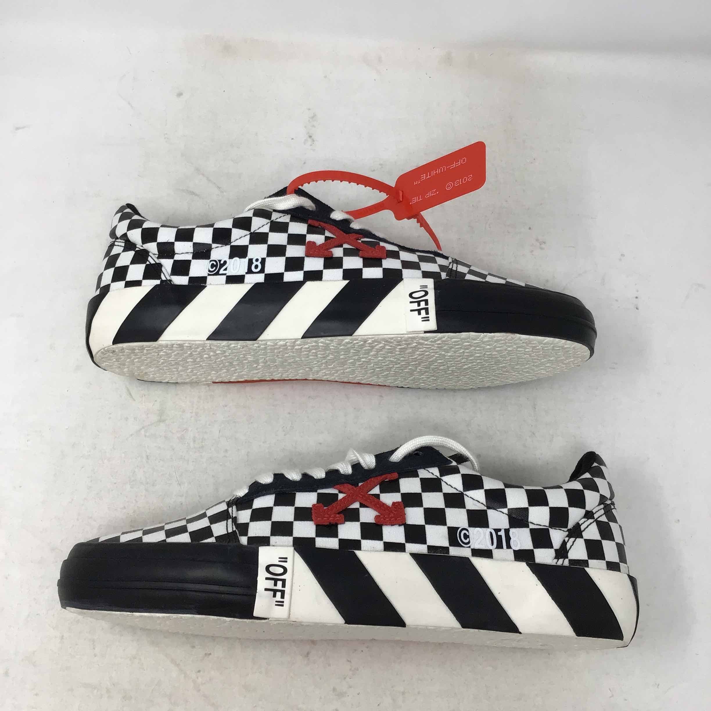 Vulc Sneaker Virgil Abloh Printed Checkered Canvas Vulcanized