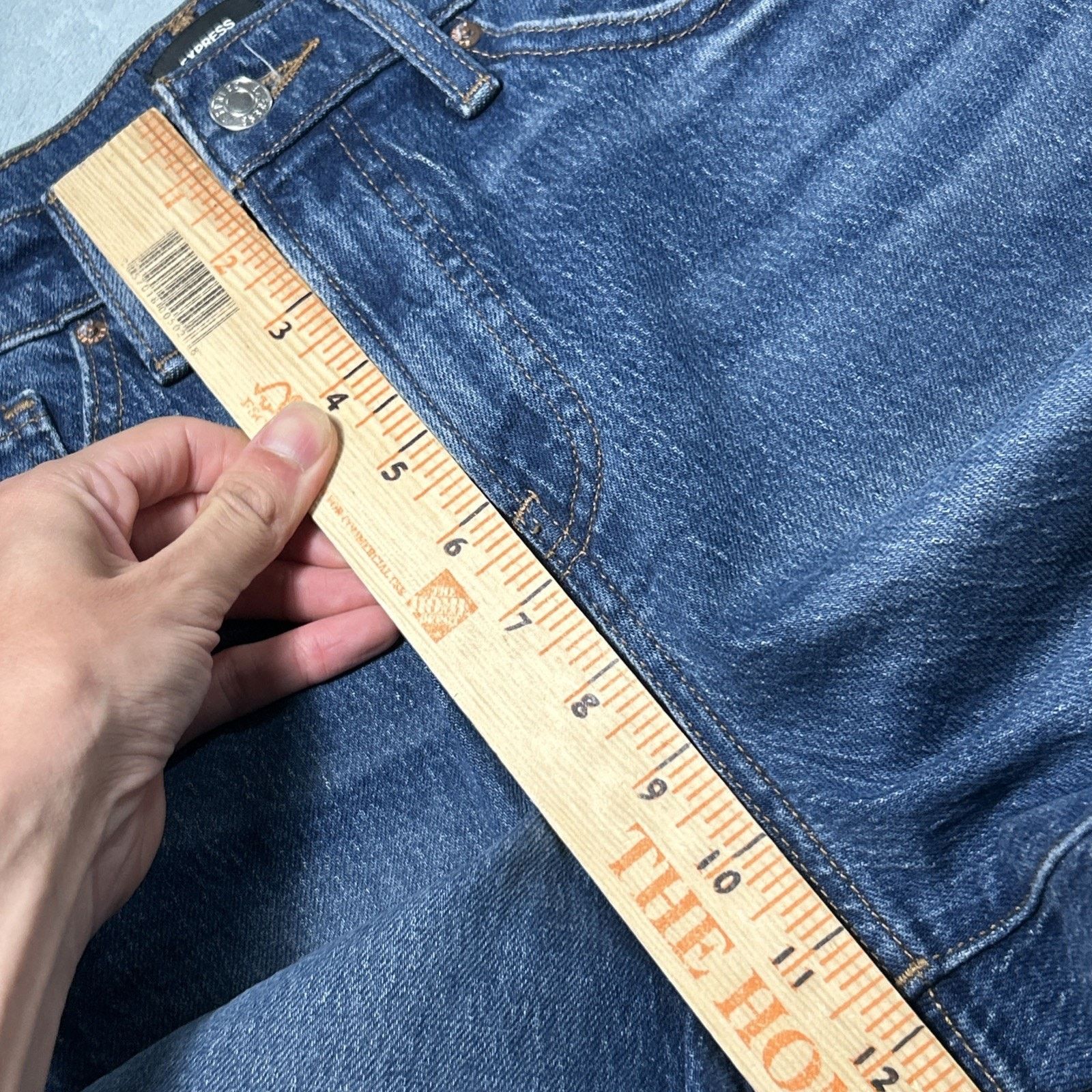Express Beyond Baggy Distressed Rips Jeans Sz 2 28x33 Raw Hems Loose Size 26" / US 2 / IT 38 - 12 Thumbnail