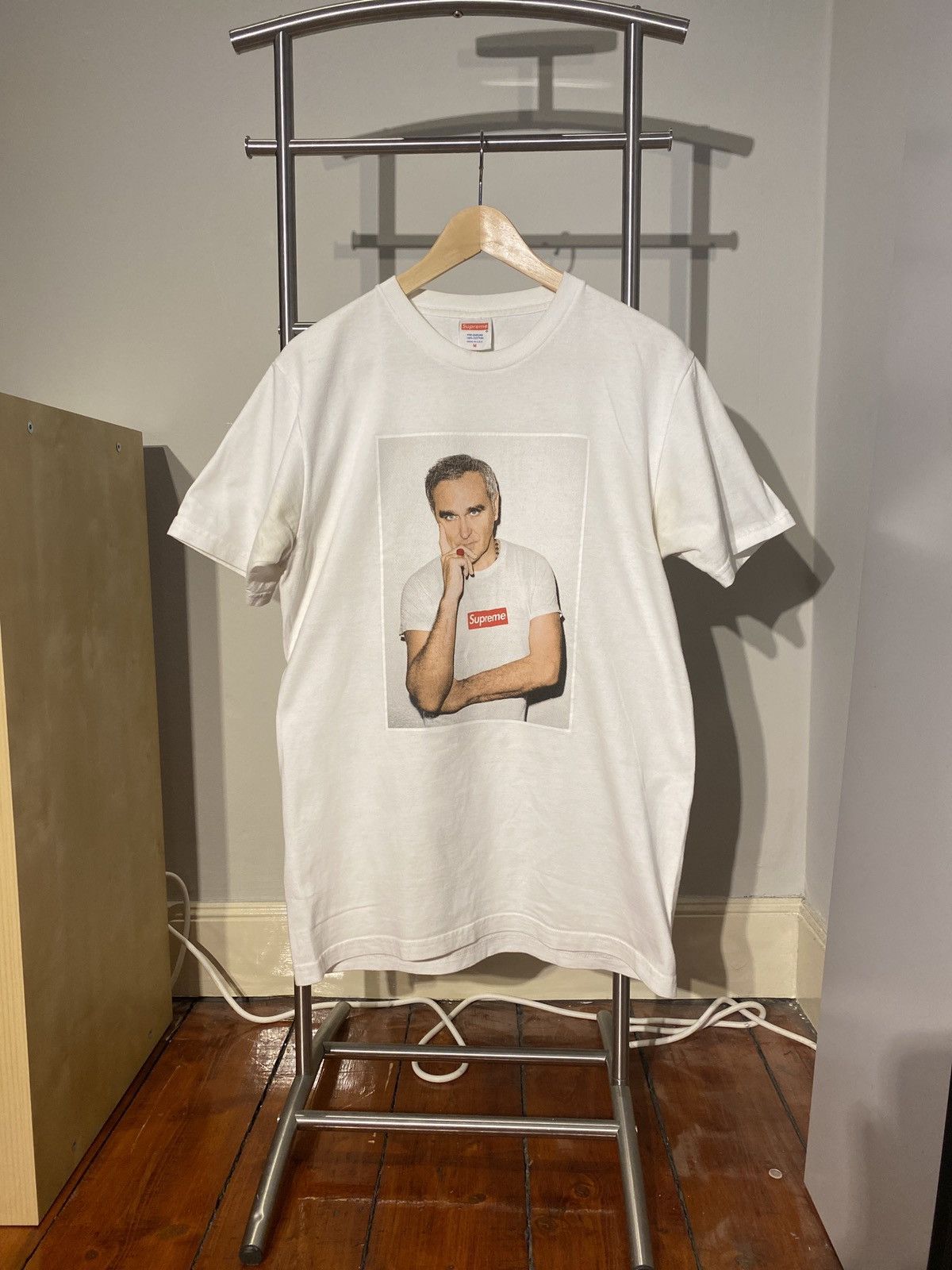 image of Supreme Morrissey T-Shirt White, Men's (Size Medium)