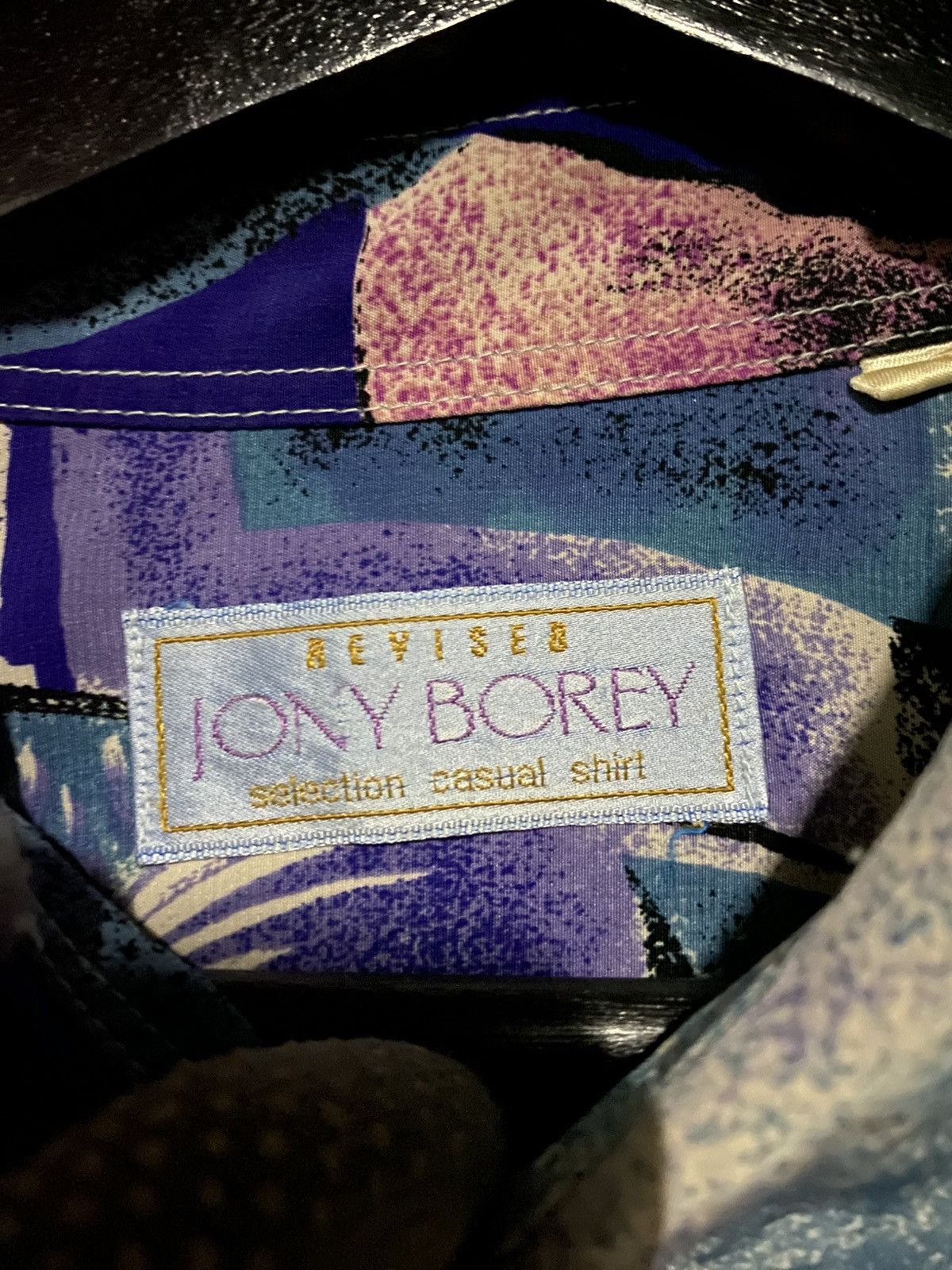 Japanese Brand Vintage 1980s Jony Borey Abstract Geometric Shirt Retro Size US L / EU 52-54 / 3 - 6 Thumbnail