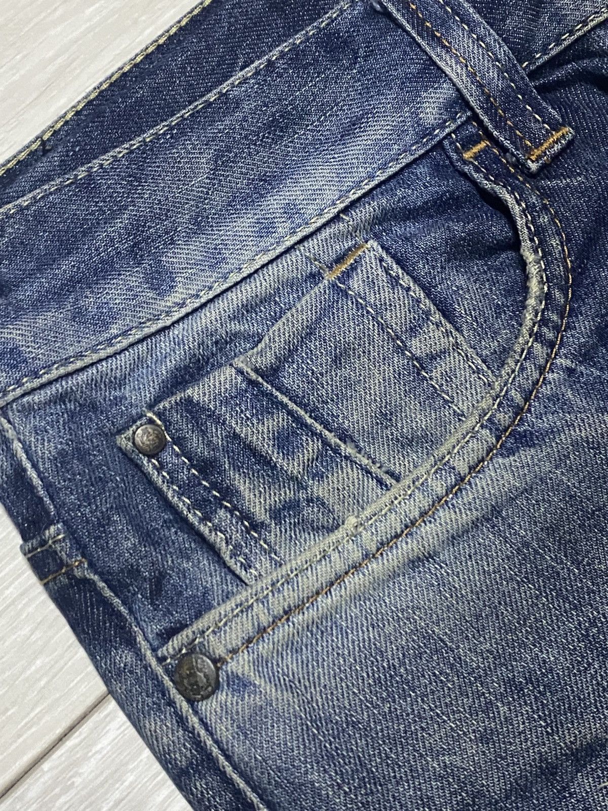Rhude × Zara Vintage Zara Denim Distressed Straight Fit Jeans Size US 29 - 13 Thumbnail