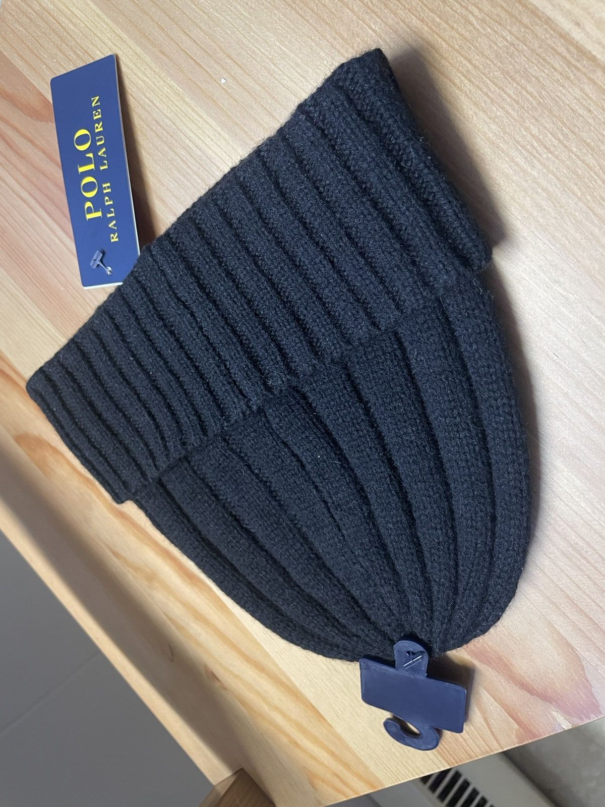 Polo Ralph Lauren Polo Ralph Lauren Beanie Black Hat RL Knit Blue Pony NWT Size ONE SIZE - 5 Thumbnail