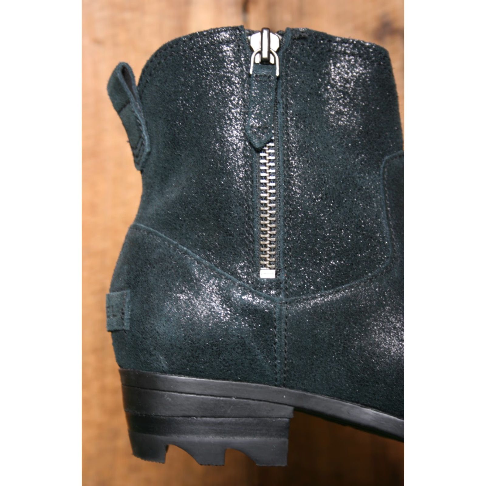 SOREL SOREL Lolla II Black Metallic Suede Leather Side Zip Ankle Booties Sz. 8 Boots Womens Size US 6 / IT 36 - 7 Thumbnail