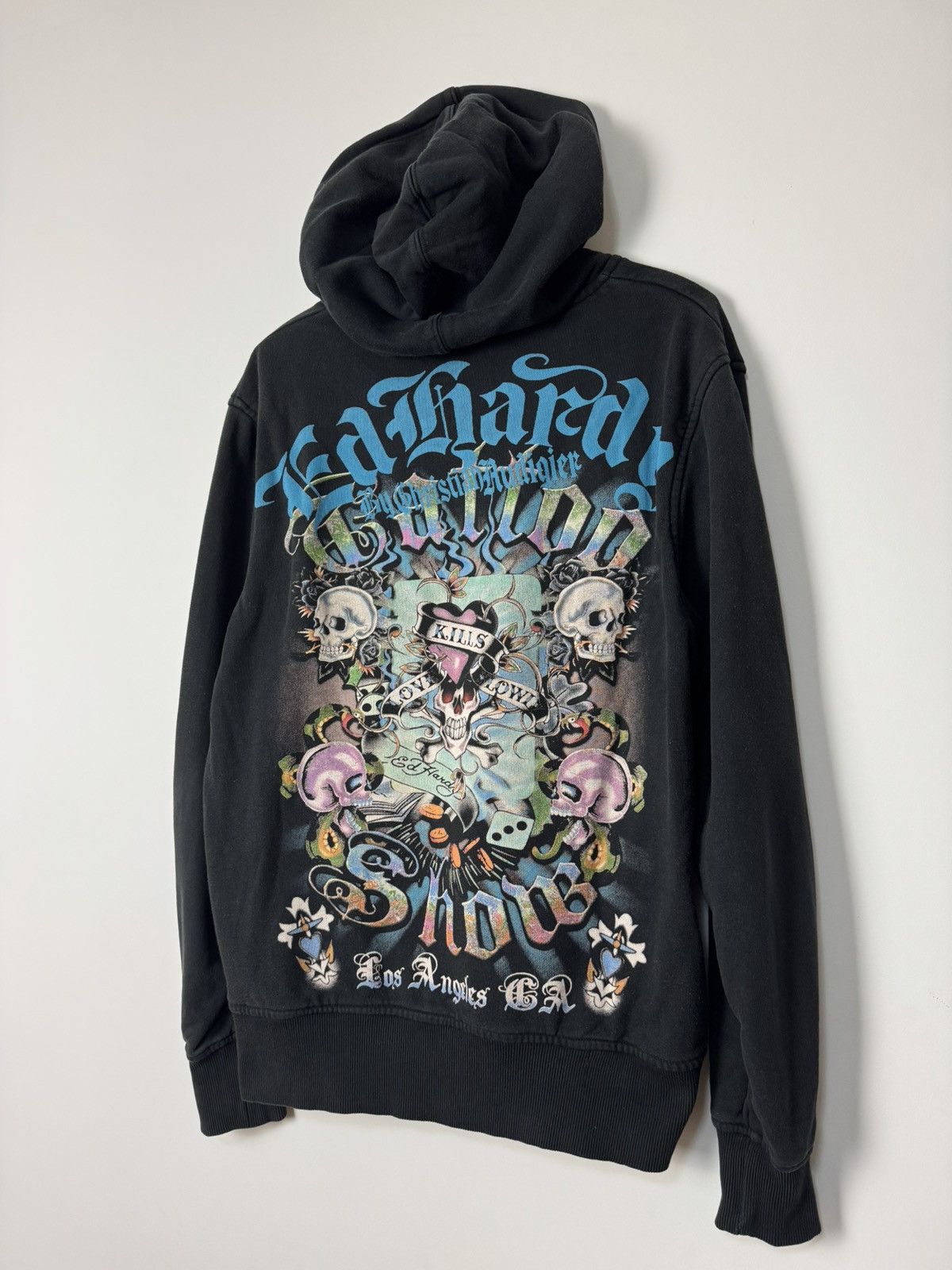 Ed Hardy Vintage Ed Hardy 00s Skull Tattoo Zip Hoodie Y2K streetwear Size US XL / EU 56 / 4 - 8 Thumbnail