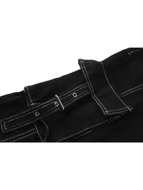 Jean Black Cargo Carpenter Denim Jeans Size US 32 / EU 48 - 4 Thumbnail