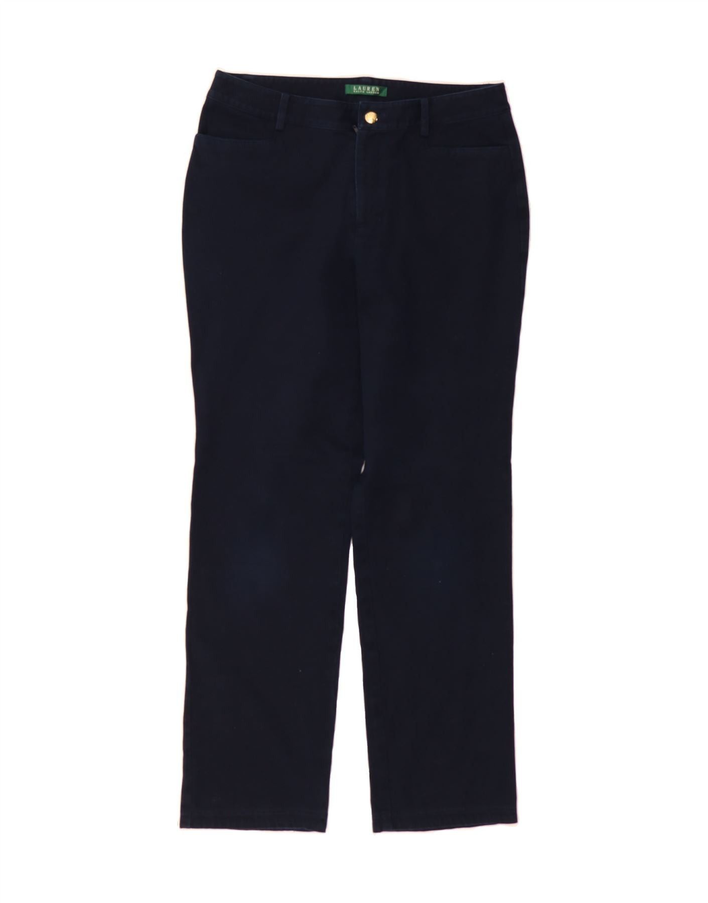 Ralph Lauren Womens Straight Casual Trousers US 8 Medium W30 L30 Navy Blu Size 27" / US 4 / IT 40 - 1 Thumbnail