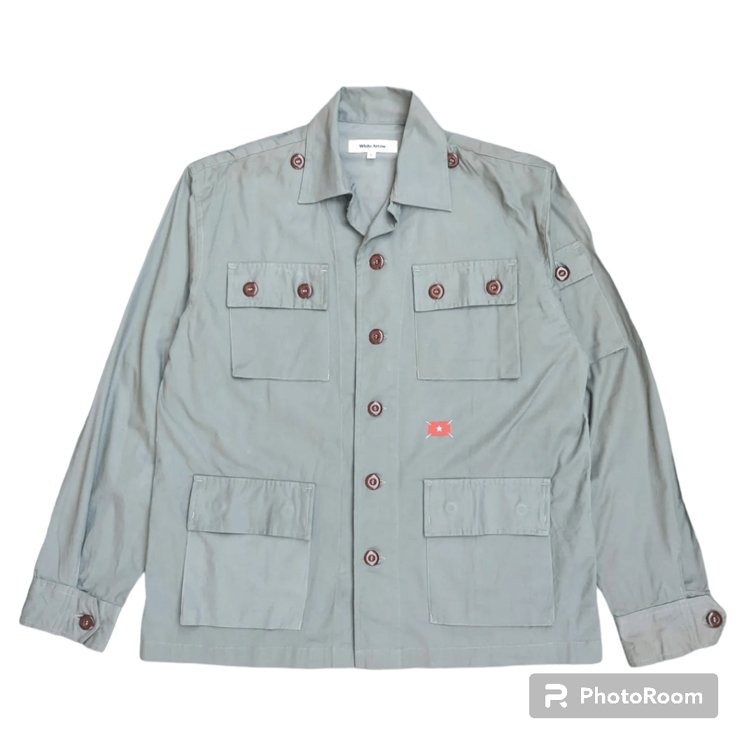 Vintage 💥White Arrow Jungle Shirt Size US L / EU 52-54 / 3 - 1 Thumbnail