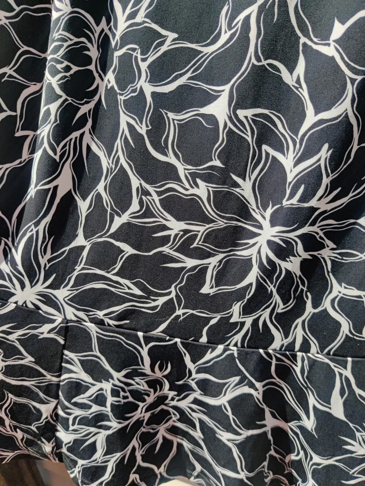 Other Vintage Sag Harbor Stretch Petite Black White Floral Skirt S Size 28" / US 6 / IT 42 - 5 Thumbnail