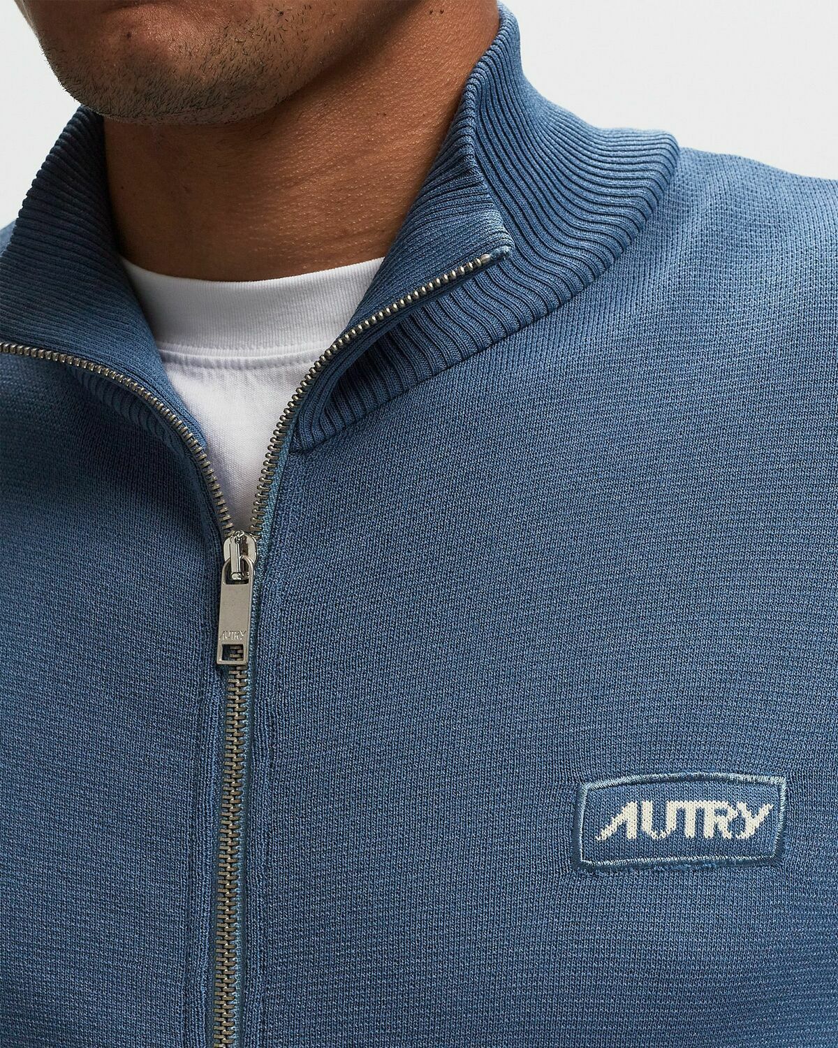 AUTRY o1y0426 Sweater With Zip in Slate Blue Size US M / EU 48-50 / 2 - 2 Thumbnail