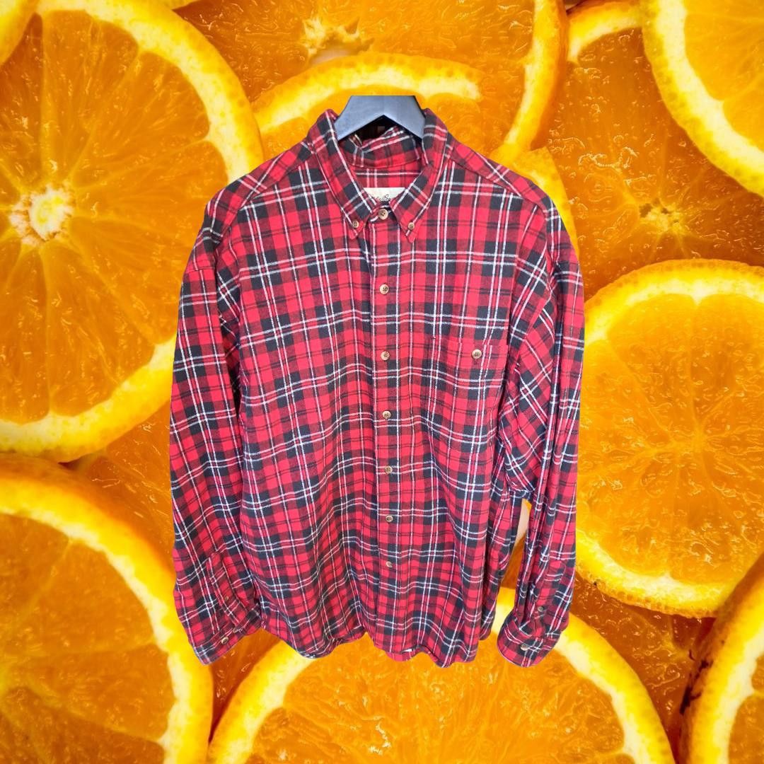Eddie Bauer Eddie Bauer Red, Black and White Button Up Flannel Size XL Size US XL / EU 56 / 4 - 1 Thumbnail