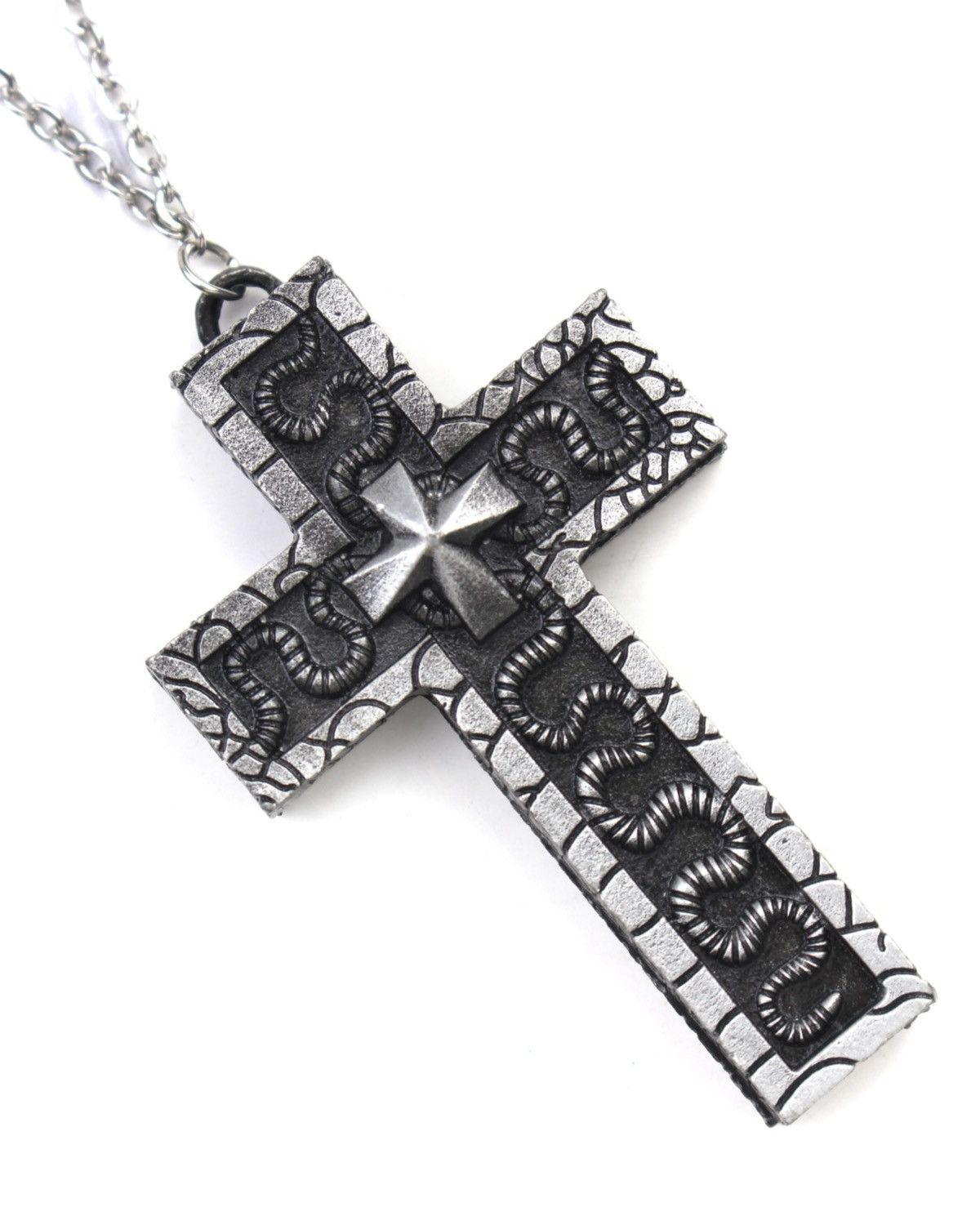 Vintage 2000S JAPANESE MADE LOCKED CROSS GOTHIC REVIVAL NECKLACE Size ONE SIZE - 3 Thumbnail