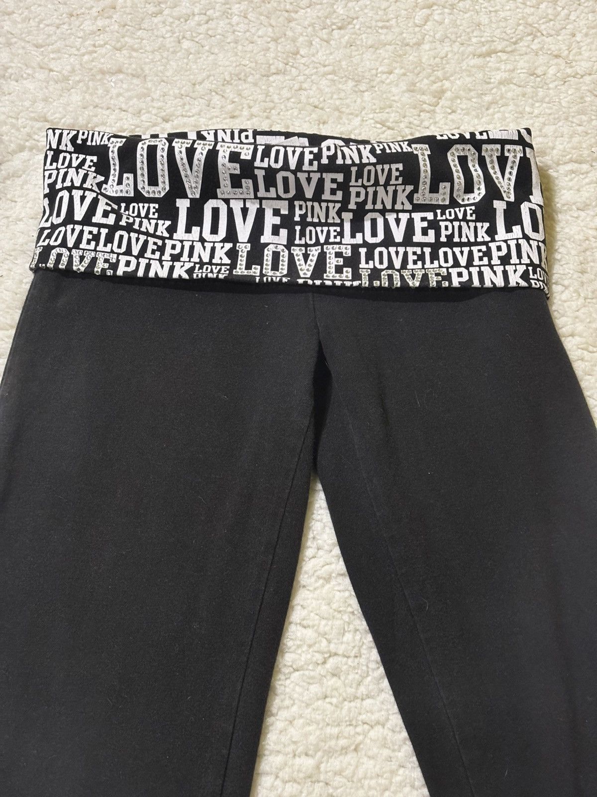 Pink Pink fold over waistband yoga pants1850 Size 24" / US 00 / IT 34 - 2 Thumbnail