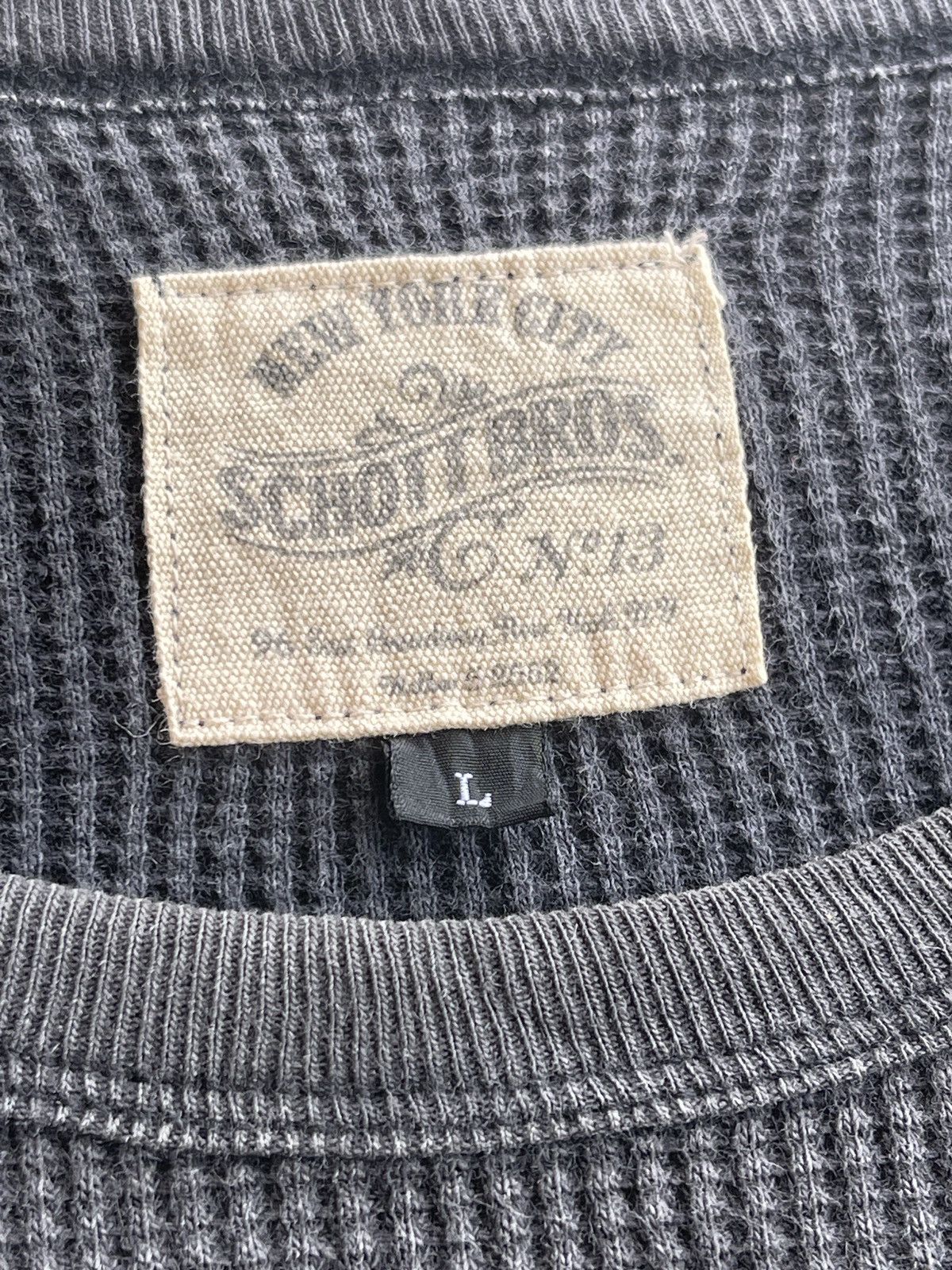 Schott Schott Bros LongSleeve Waffle Shirt Size US L / EU 52-54 / 3 - 8 Thumbnail
