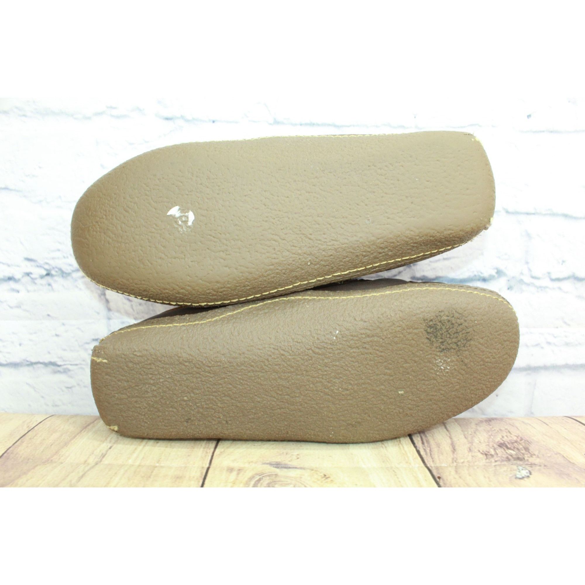 L.L. Bean LL Bean Brown Leather Flannel Lined Handsewn Slippers Size US 10 / EU 43 - 10 Thumbnail