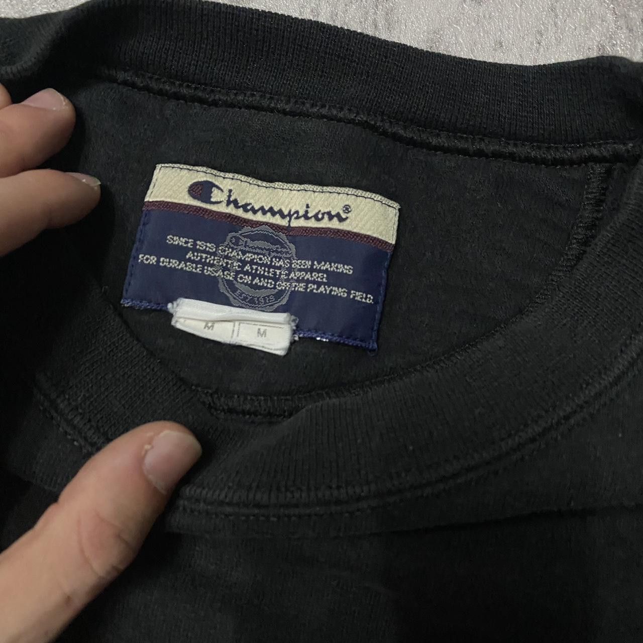 Champion Black Champion crewneck sweatshirt with embroidered logo Size US M / EU 48-50 / 2 - 3 Thumbnail