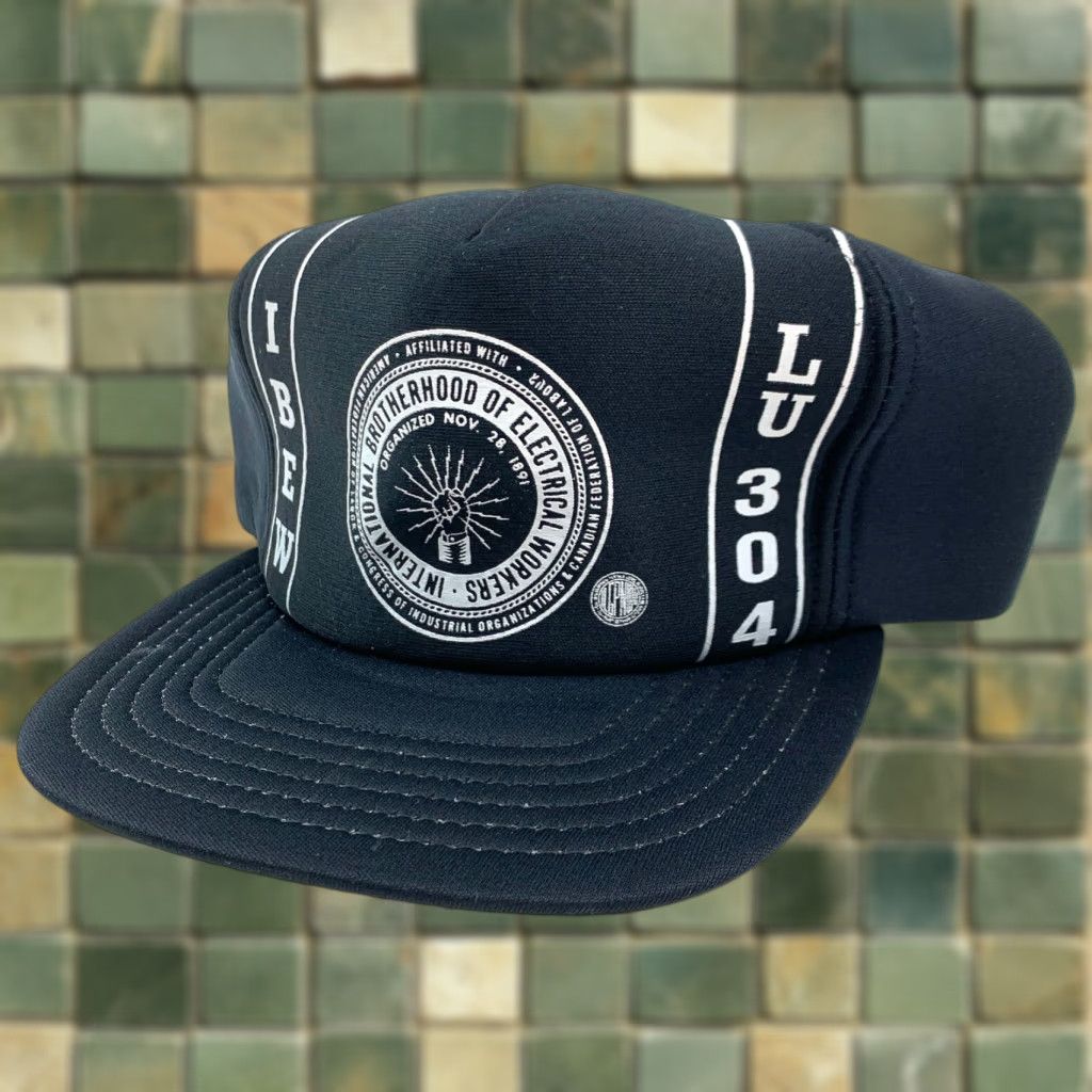 Vintage VINTAGE Leader MFG. CO. IBEW Cap Hat Snapback Black One Size Men/Women? Size ONE SIZE - 1 Thumbnail