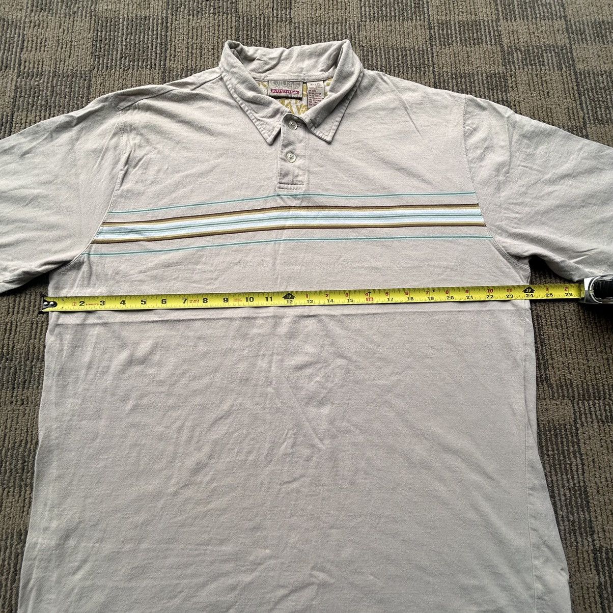 Quiksilver Vtg Quiksilver Y2K Surfer Beige Polo Shirt Size US XL / EU 56 / 4 - 6 Thumbnail