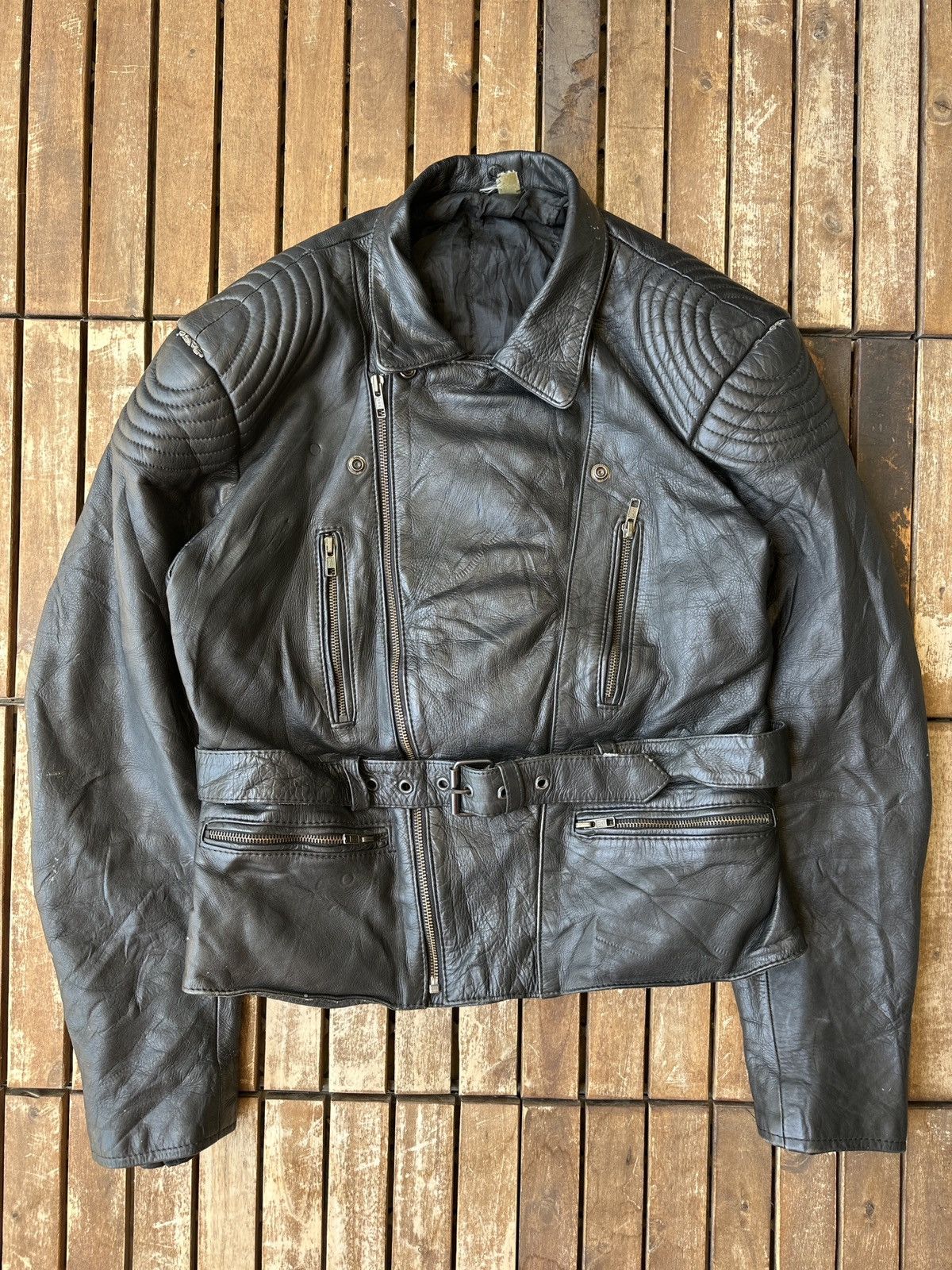 Vintage Vintage 1980s Leather Motorcycle Jacket Size US M / EU 48-50 / 2 - 1 Thumbnail