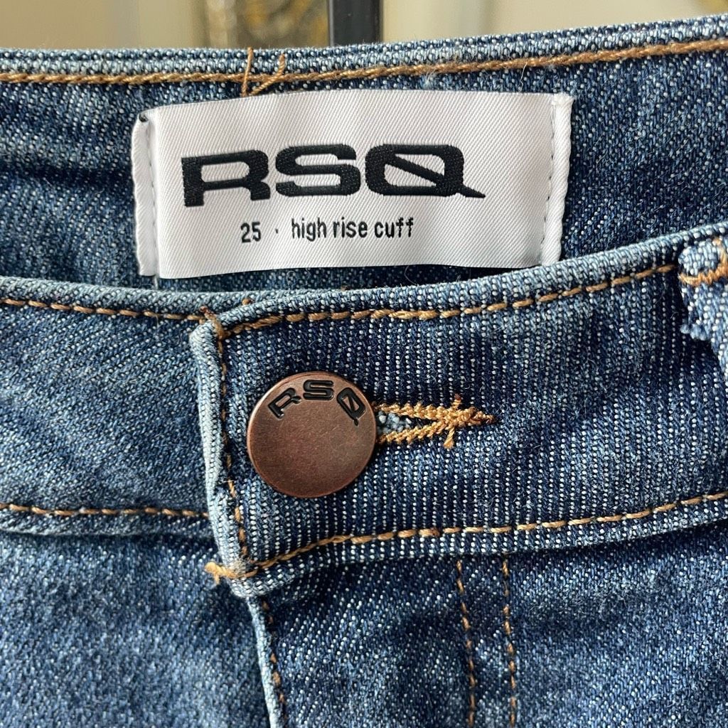 Rsq RSQ High Rise Cuffed Denim Shorts 25 Size 25" / US 0 / IT 36 - 2 Thumbnail
