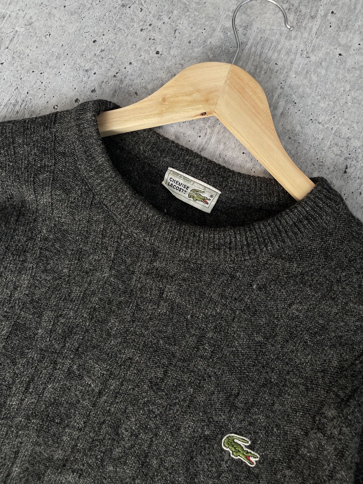 Lacoste × Vintage Lacoste Vintage 90s Grey Sweater Size XL-XXL Made In France Size US XL / EU 56 / 4 - 5 Thumbnail
