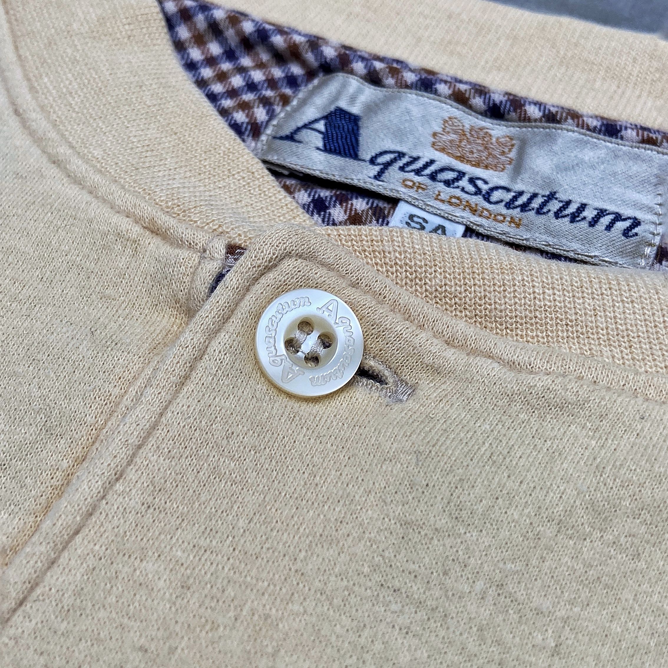 Aquascutum Aquascutum Beige Long Sleeve Tees T Shirt Size US S / EU 44-46 / 1 - 4 Thumbnail