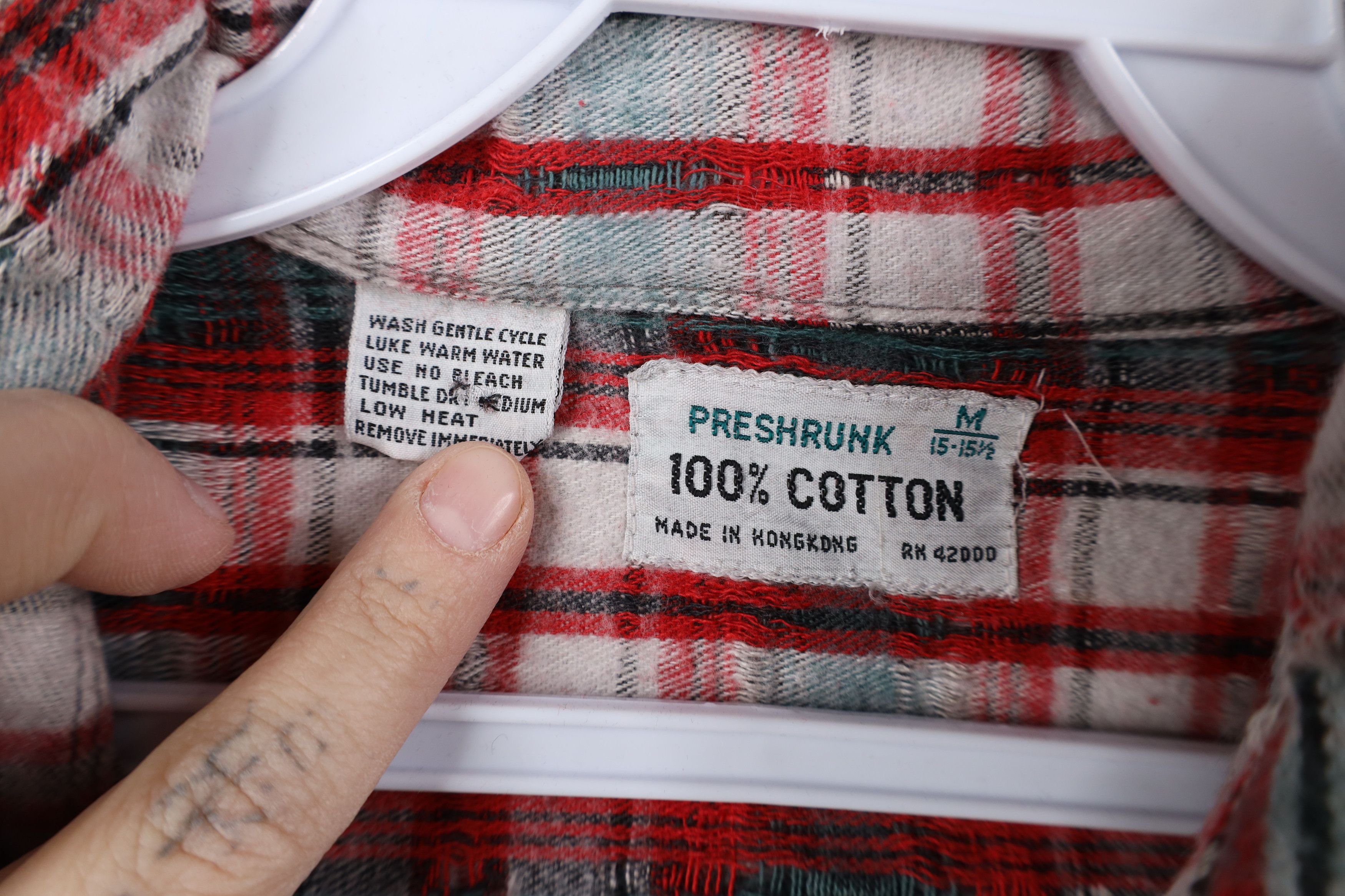 Vintage Vintage 70s Streetwear Gauzy Cotton Flannel Button Shirt Size US M / EU 48-50 / 2 - 9 Thumbnail