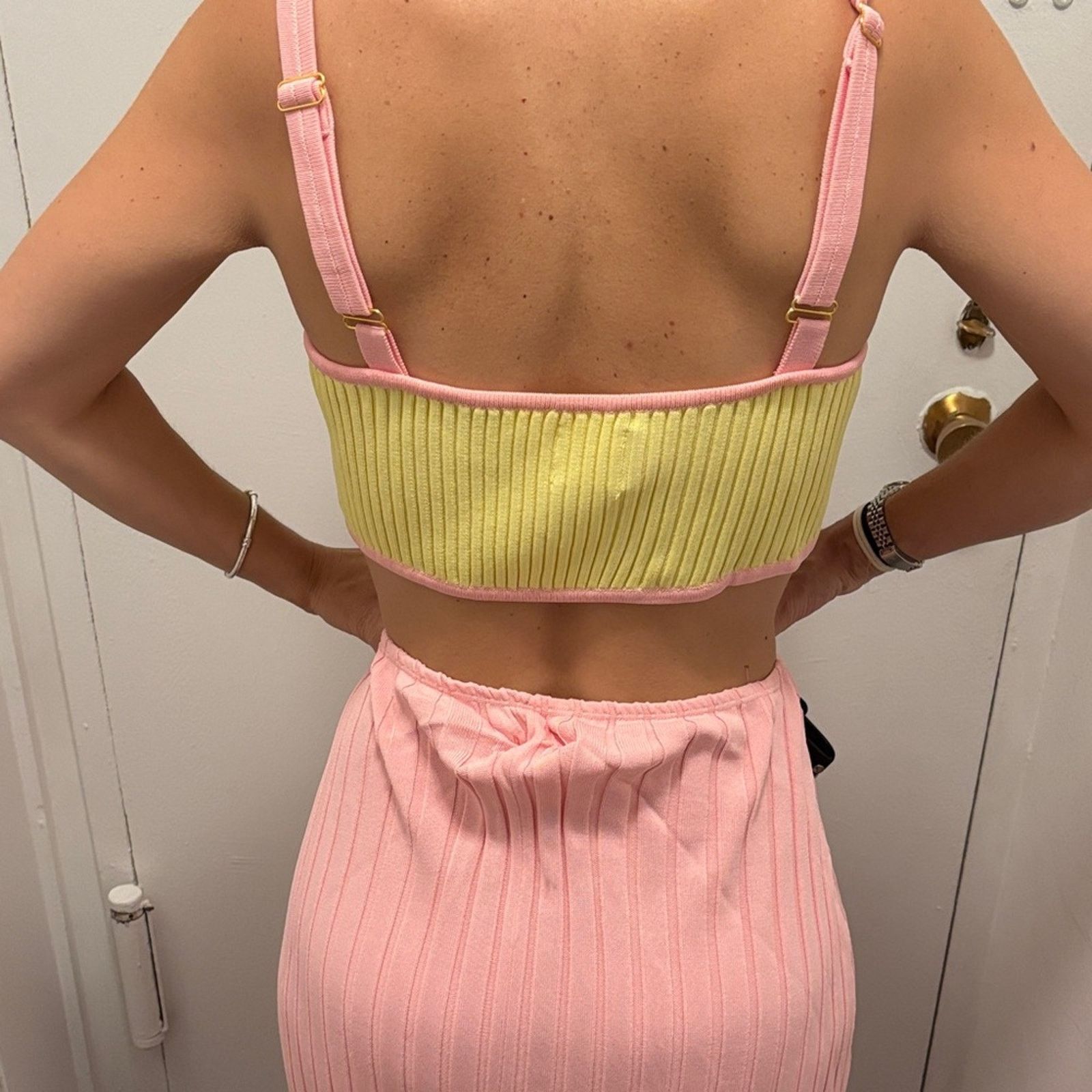Other Sabo skirt Pink/yellow Pleated Maxi Skirt top outfit Size 8 Size 30" / US 8 / IT 44 - 4 Thumbnail