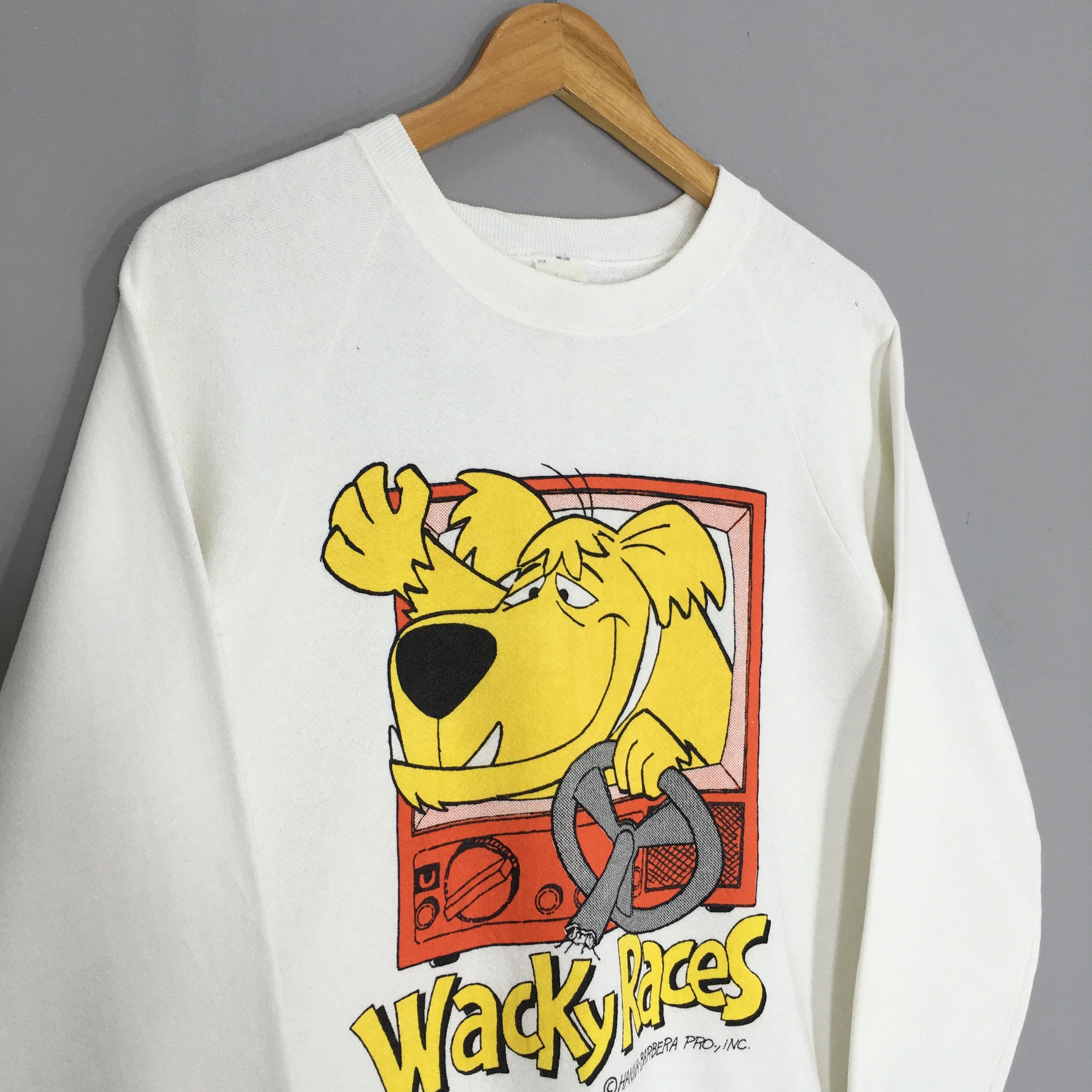 Fruit Of The Loom × Vintage Vintage 1990s Muttley Dog Wacky Races Sweatshirt Medium Size US M / EU 48-50 / 2 - 3 Thumbnail