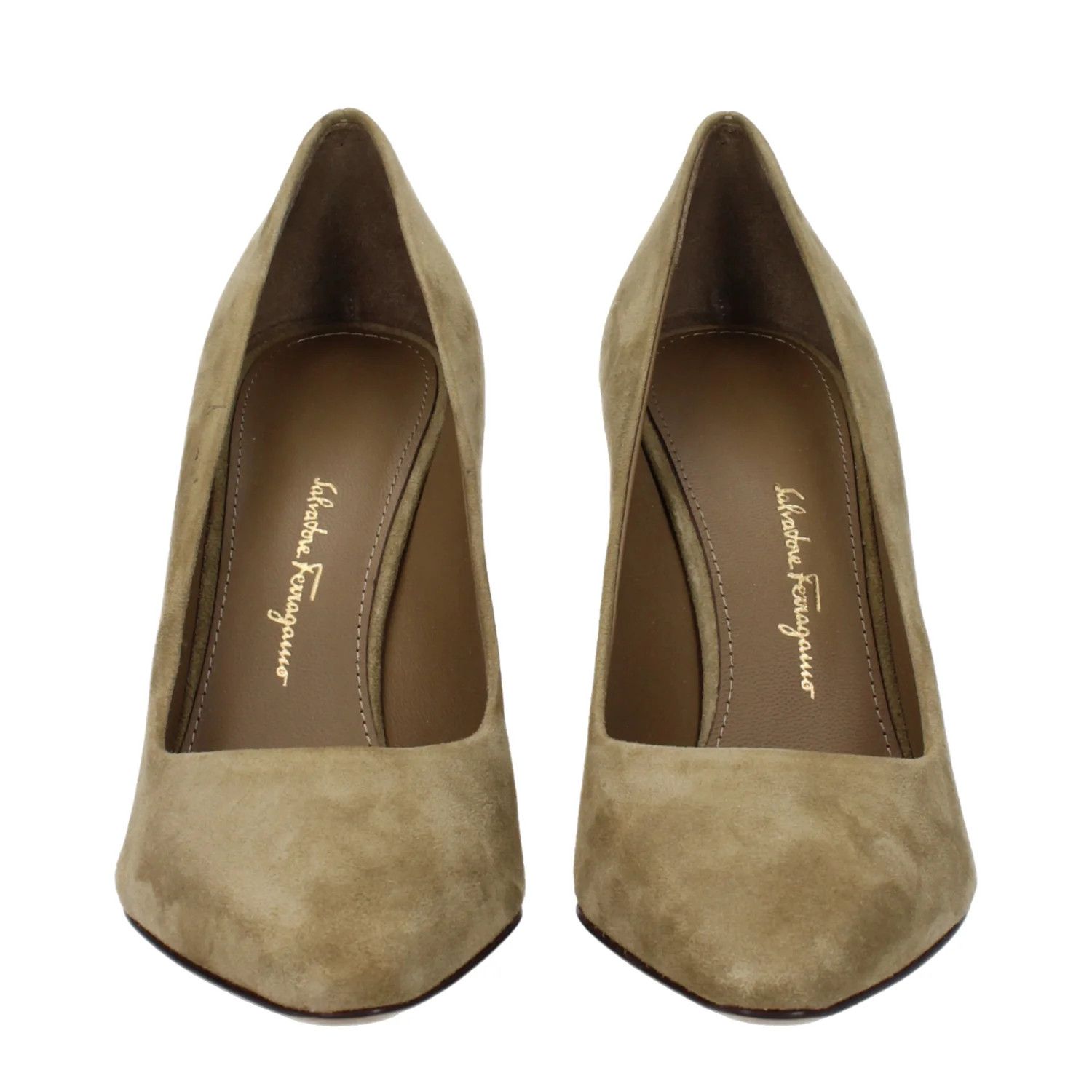 Salvatore Ferragamo ob1o1e1224 Suede Pumps in Green Size US 8 / IT 38 - 3 Thumbnail