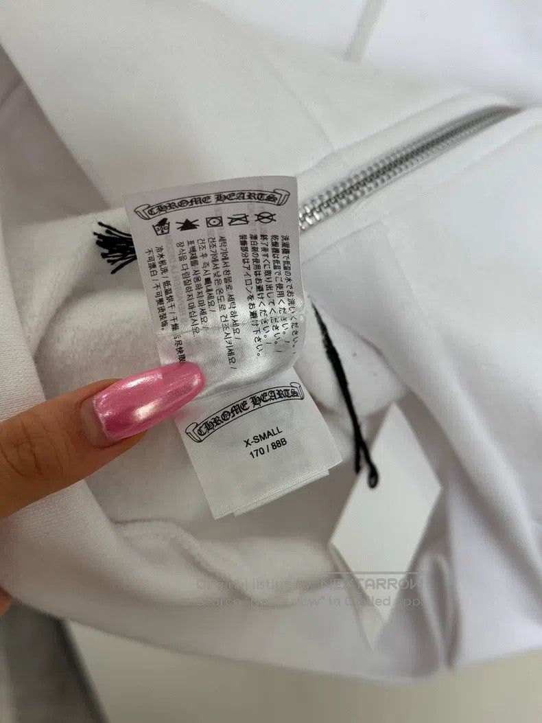 Chrome Hearts CHROME HEARTS Size XS White Sanskrit hooded sweater zipper Size US XS / EU 42 / 0 - 8 Thumbnail