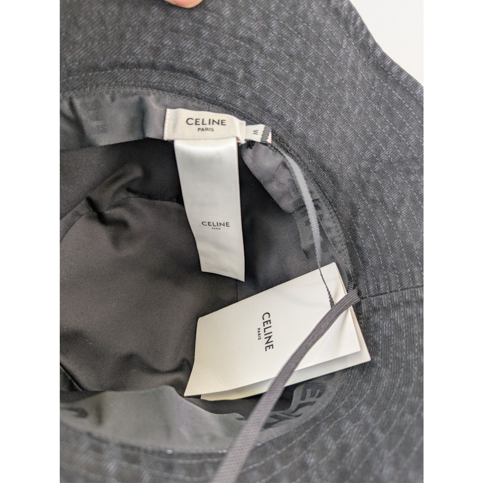 Celine o1rshd1 Size: M / Gothic Bucket Hat / Cap in Black Size ONE SIZE - 10 Thumbnail
