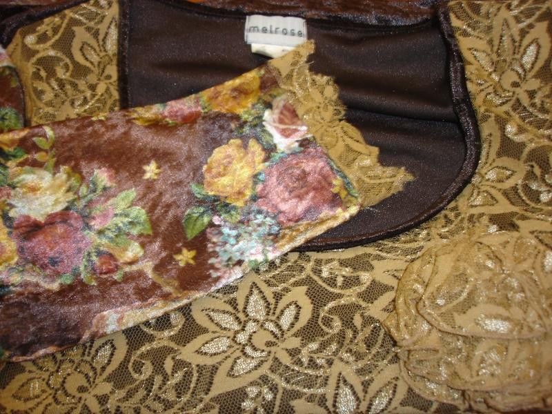 Japanese Brand Brown lace longsleeve sz M velour brand Melrose Size M / US 6-8 / IT 42-44 - 3 Thumbnail