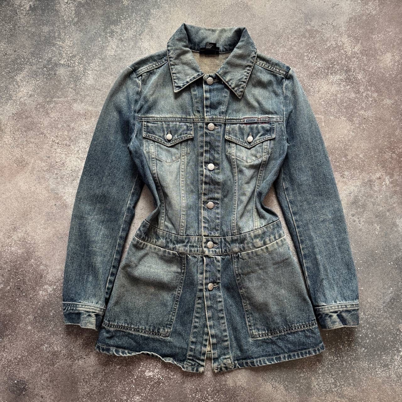Diesel Diesel 90s Vintage Y2K Maxi Denim Jacket / Dress Coat Size S / US 4 / IT 40 - 3 Thumbnail