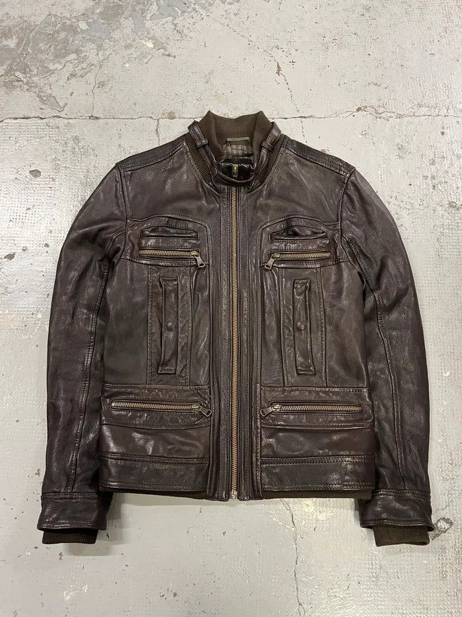 Dolce & Gabbana AW2008 Dolce & Gabbana Brown Leather Biker Jacket Size US M / EU 48-50 / 2 - 1 Thumbnail