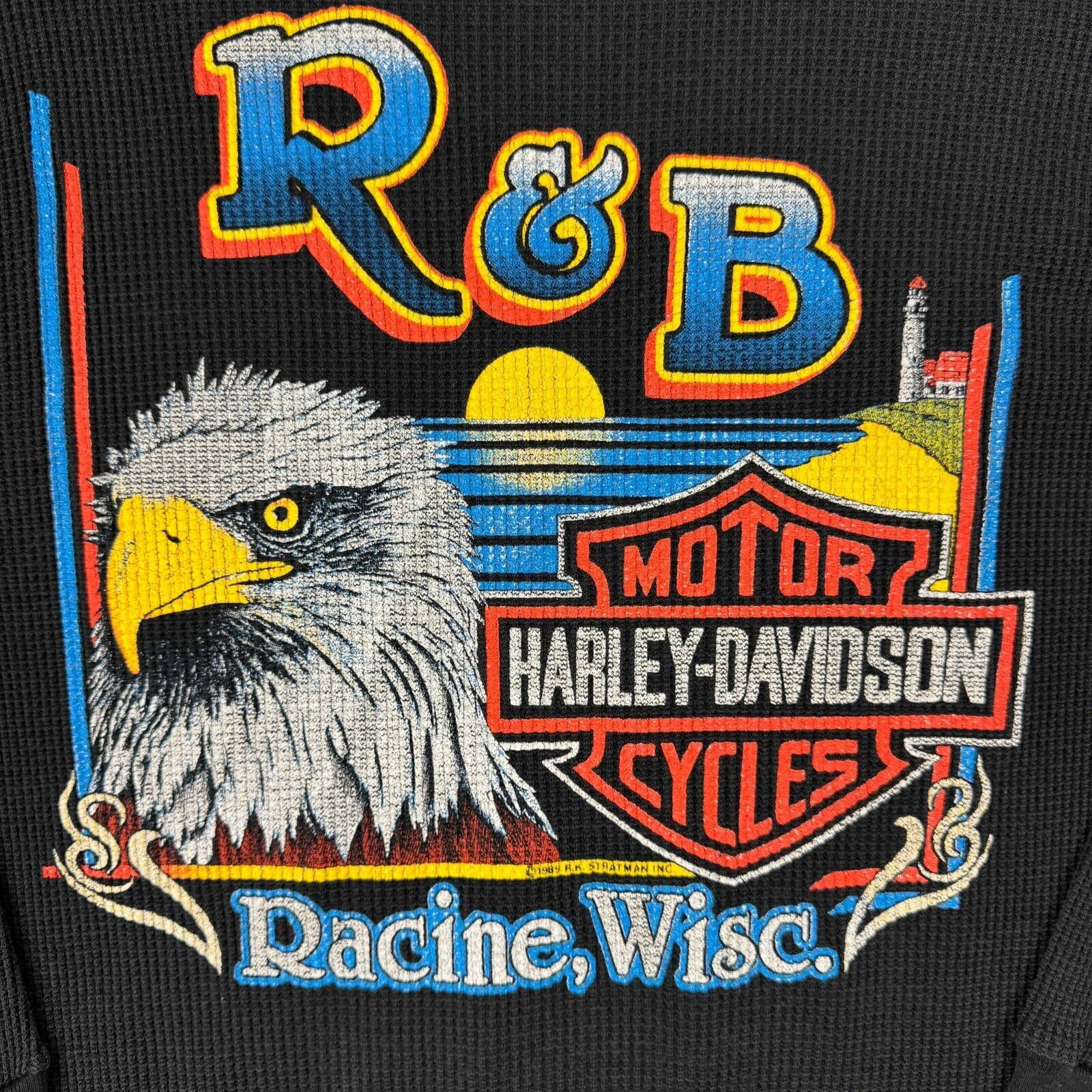 Harley Davidson Vintage 80s Harley Davidson Rendezvous Thermal Longsleeve Size US M / EU 48-50 / 2 - 5 Thumbnail