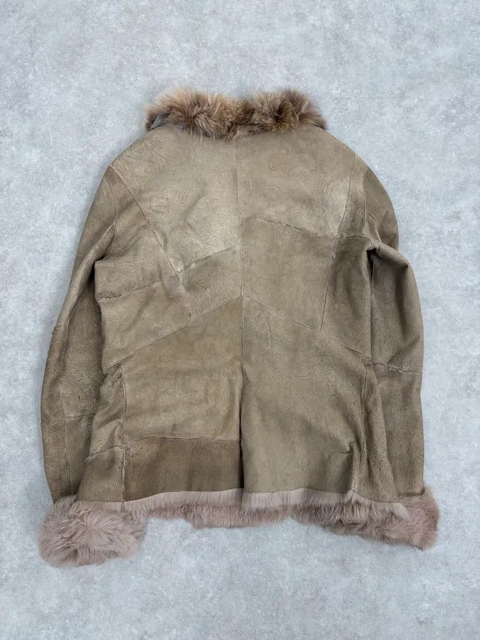 Armani 2000s Armani Beige Fur Lined Leather Jacket Size M / US 6-8 / IT 42-44 - 6 Thumbnail