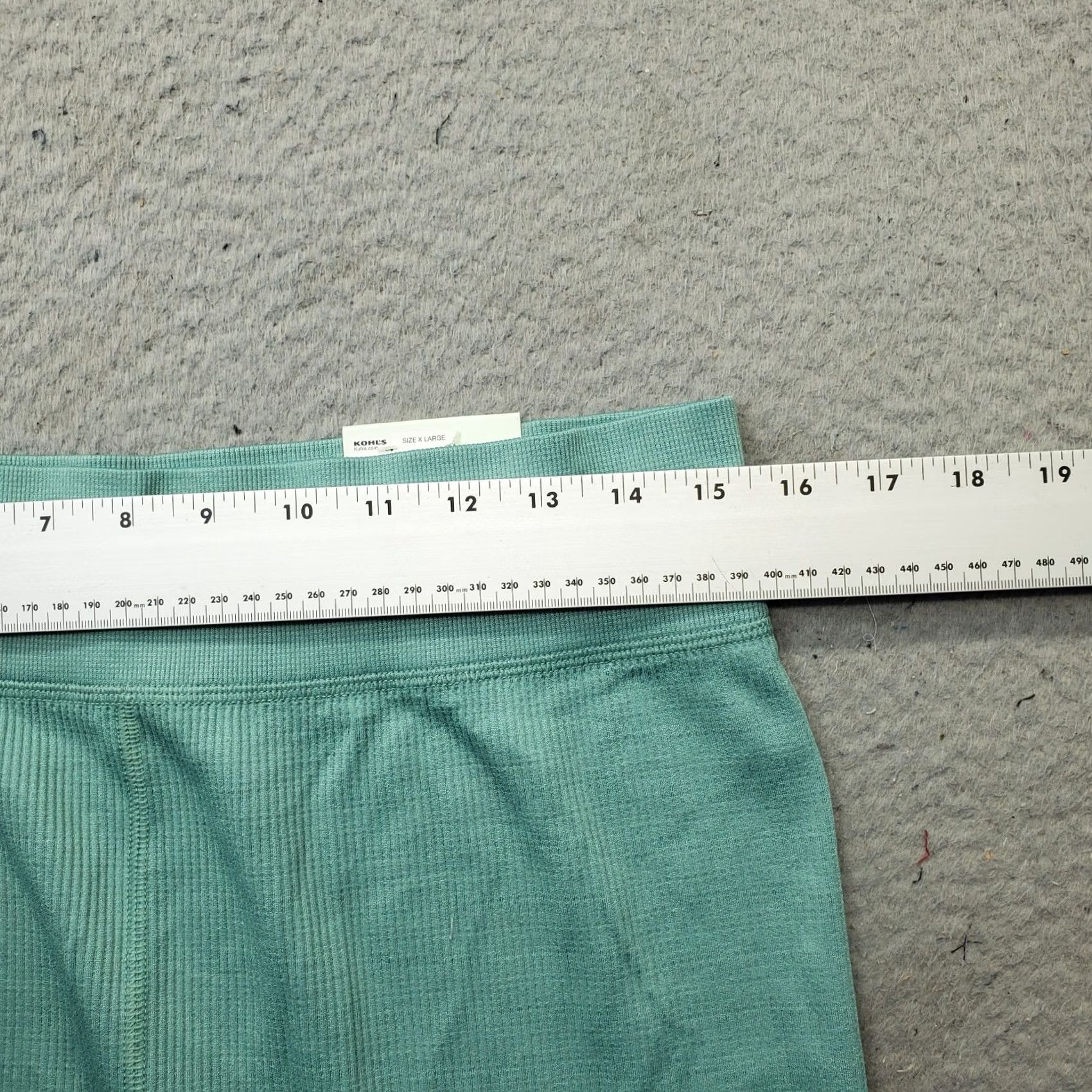 Vintage SO Leggings Womens XL Green High Rise Fitted Seamless Elastic Waist Skinny Leg Size 40" / US 18 - 6 Thumbnail