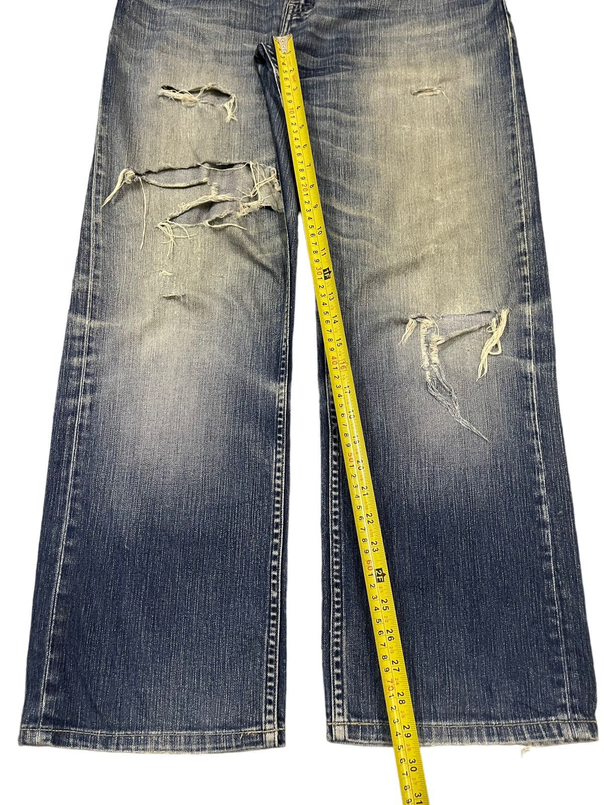 Levi's Vintage 90s Levis 505 Blue Wash Distressed Baggy Jeans Size US 32 / EU 48 - 12 Thumbnail