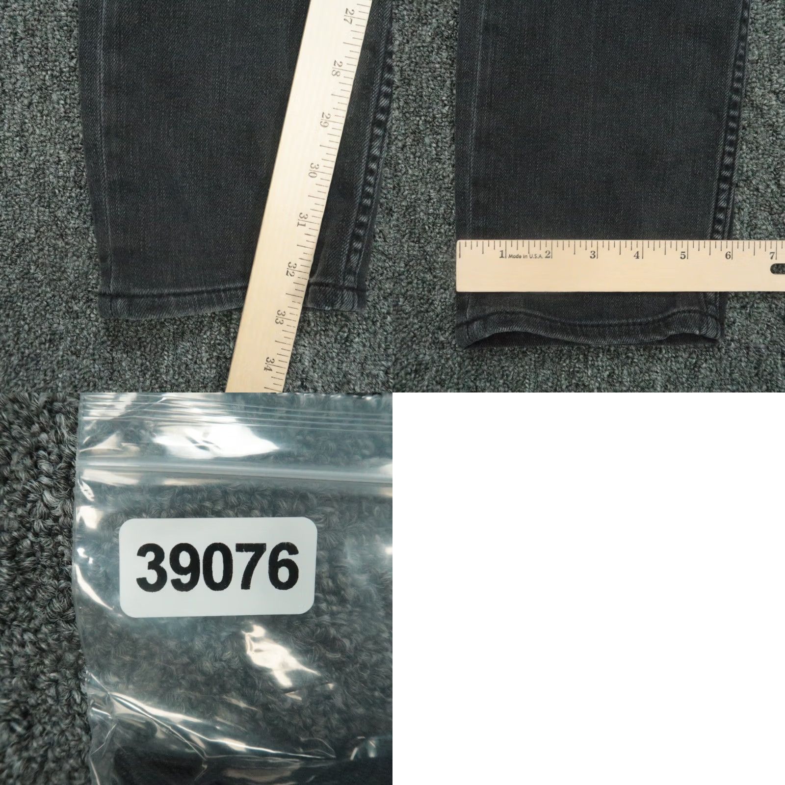 Rag & Bone rag & bone Jeans Mens 33x33 Black Fit Extra-Slim Button Fly Denim Straight 5-Pocket Stretch Winter Spring Fall Summer Mens Size US 33 - 9 Thumbnail