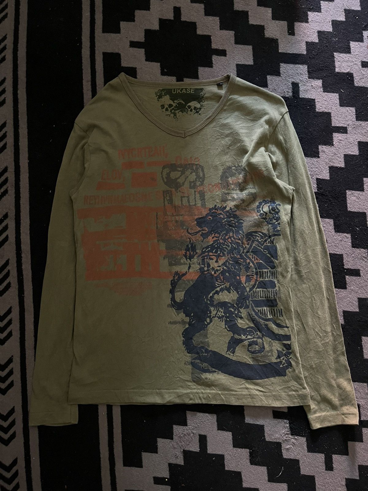 Hysteric Glamour Ukase skull vneck poem longsleeve tshirt Size US M / EU 48-50 / 2 - 1 Thumbnail
