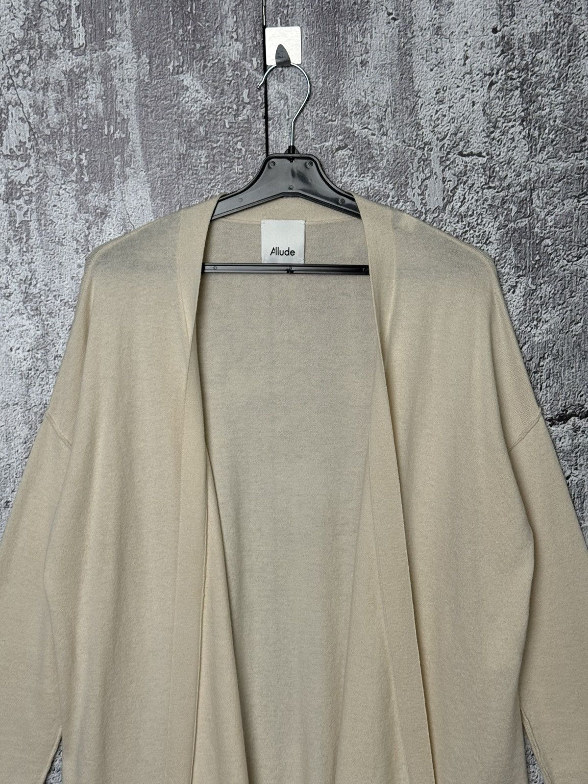 Allude Allude Cashmere Beige Open Front Cardigan Sweater Size S Size S / US 4 / IT 40 - 2 Thumbnail