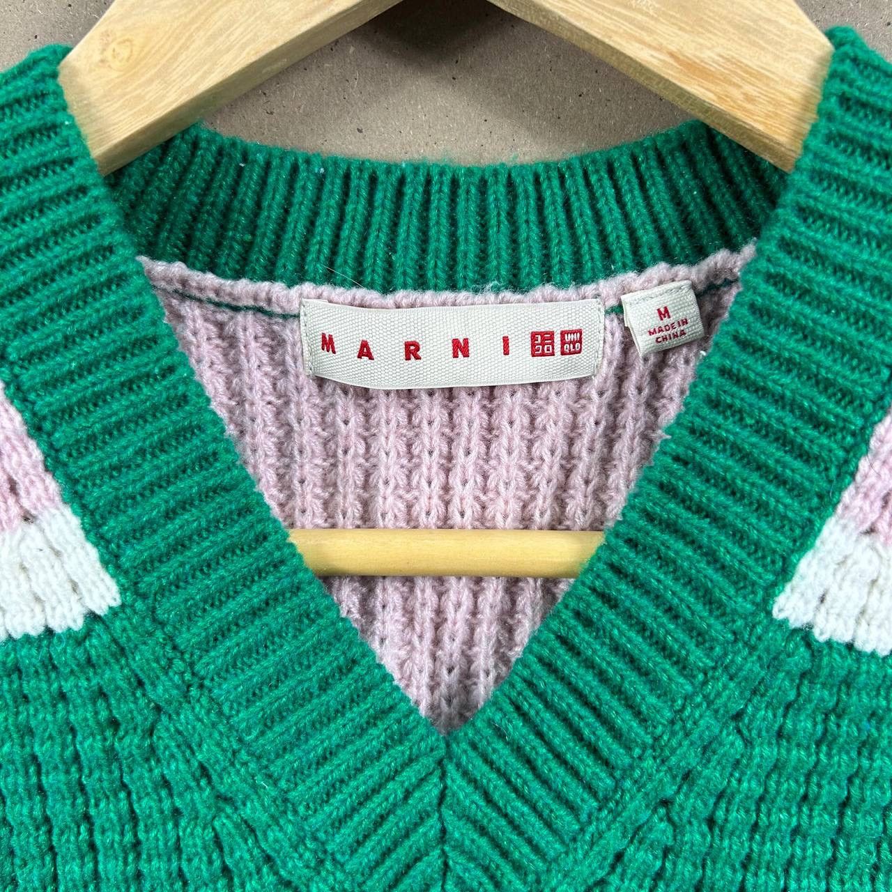 Marni × Uniqlo Marni Uniqlo x Marni Popcorn Knitted V Neck Vest Size US M / EU 48-50 / 2 - 4 Thumbnail