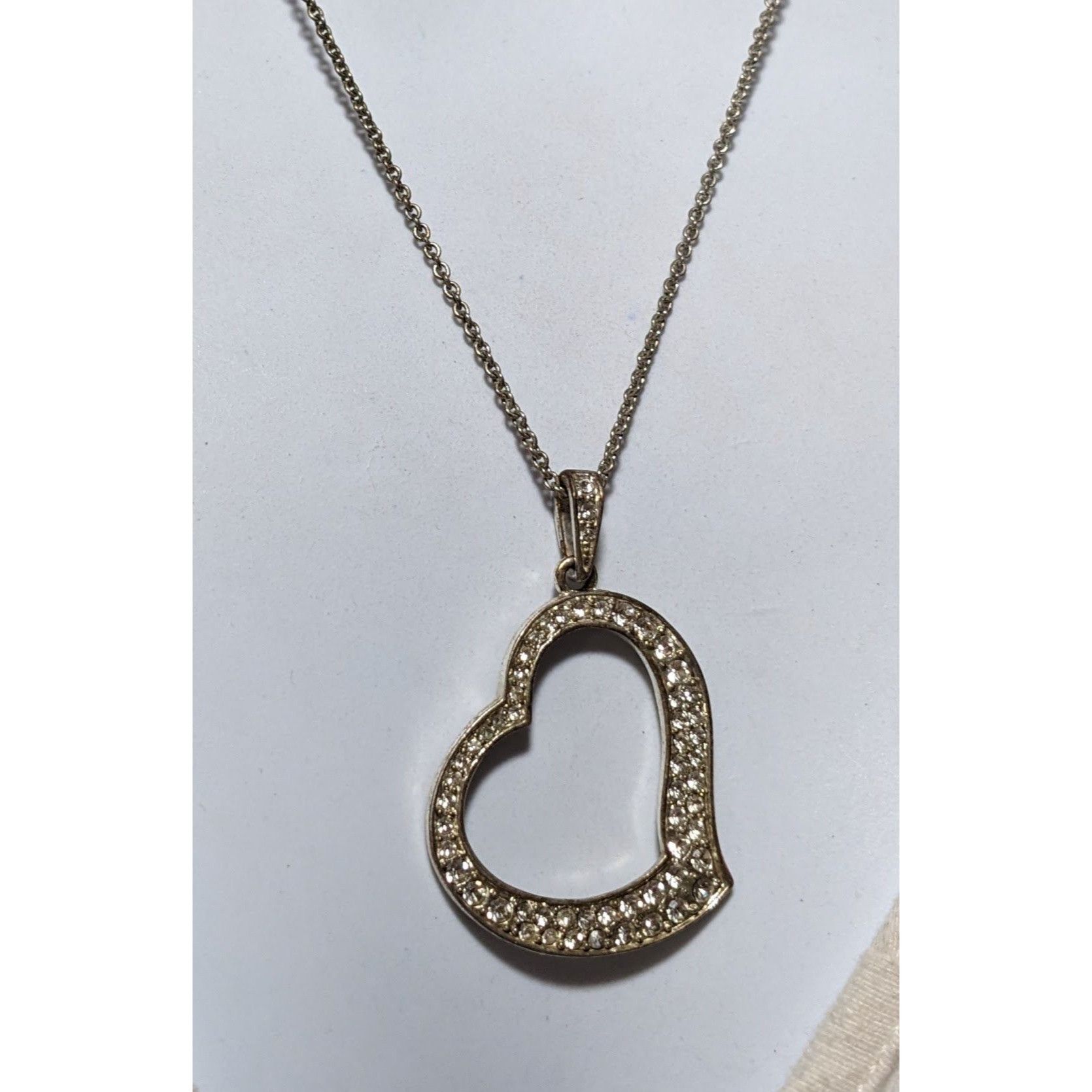 Other Vintage Premier Designs Open Heart Rhinestone Necklace Size ONE SIZE - 8 Thumbnail