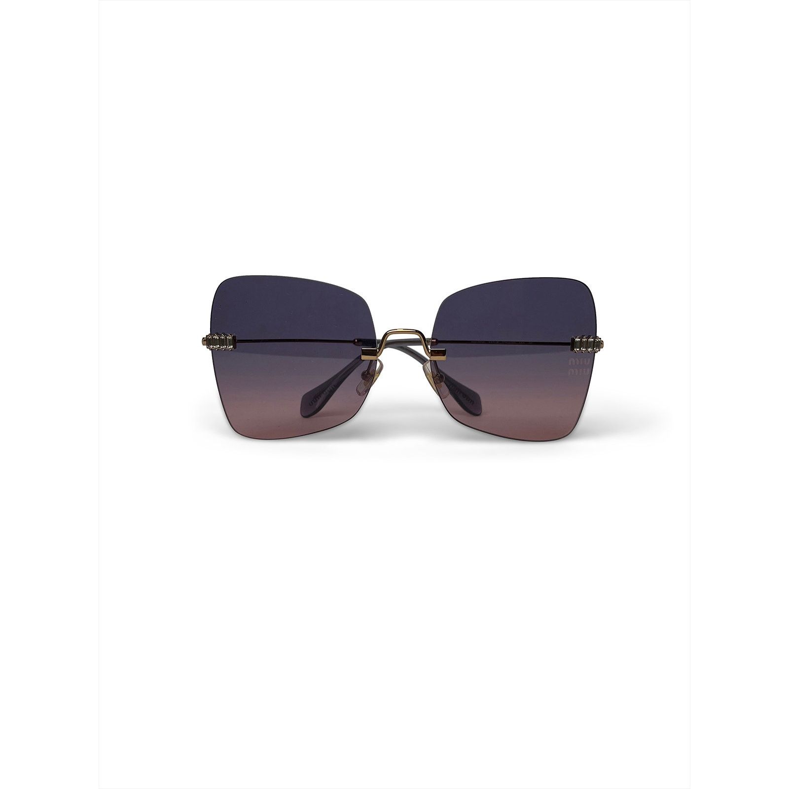 Miu Miu Sunglasses - purple with butterfly shape and crystal Size ONE SIZE - 1 Thumbnail