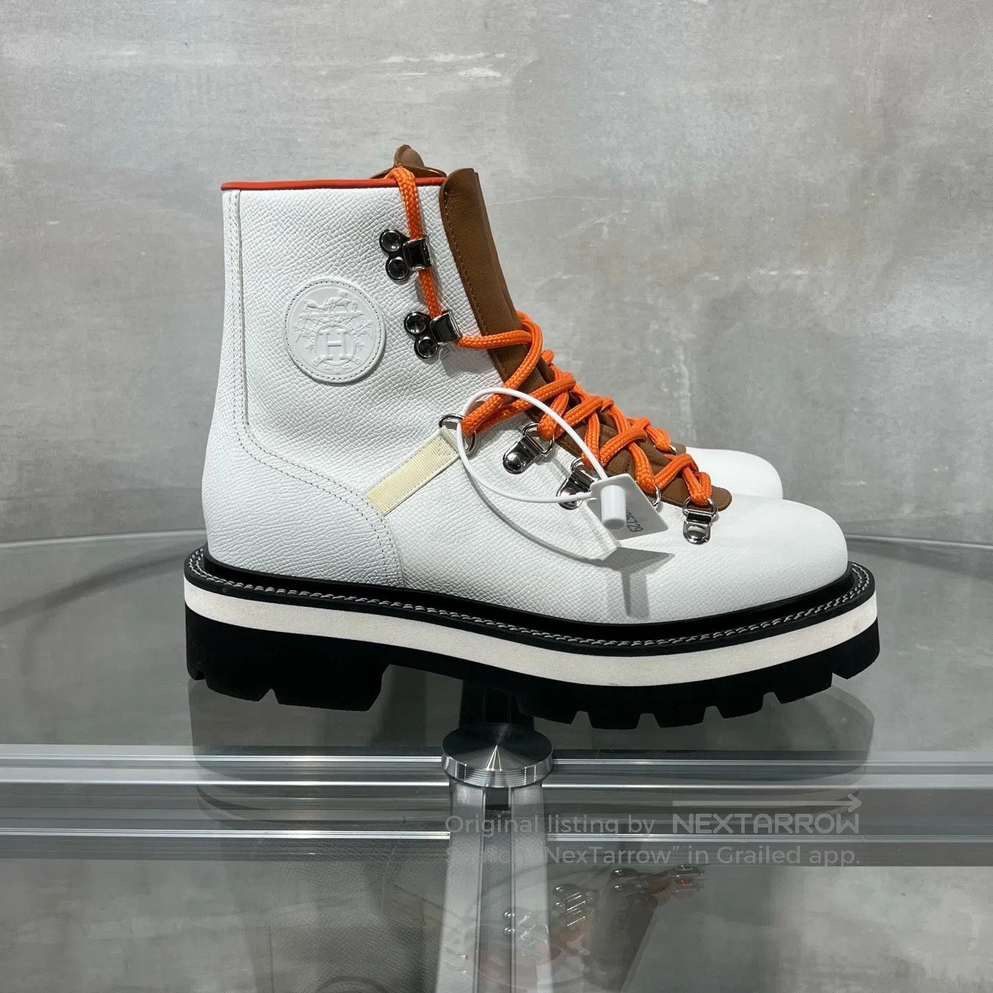 Hermes Hermes Casual mid-calf boots White-orange Size US 5.5 / IT 35.5 - 4 Thumbnail