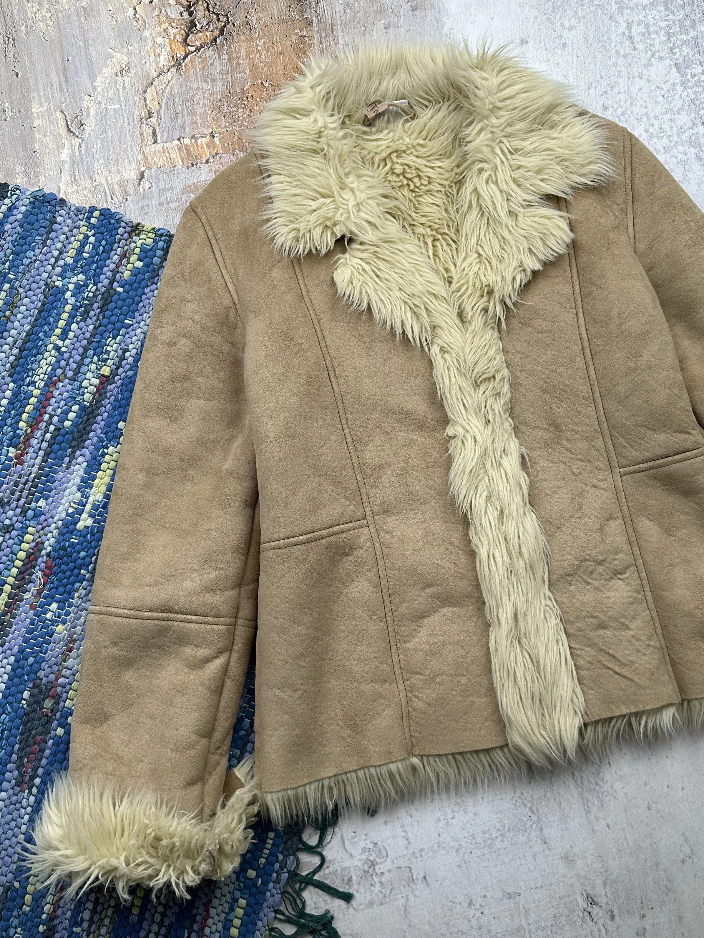 Vintage Vintage Faux Sheepskin Coat A291(460)D15 Size M / US 6-8 / IT 42-44 - 2 Thumbnail