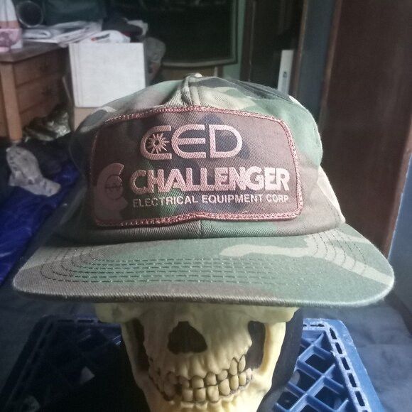 Other DS Vintage K Products Challenger Electrical Camo Trucker Hat Size ONE SIZE - 1 Thumbnail