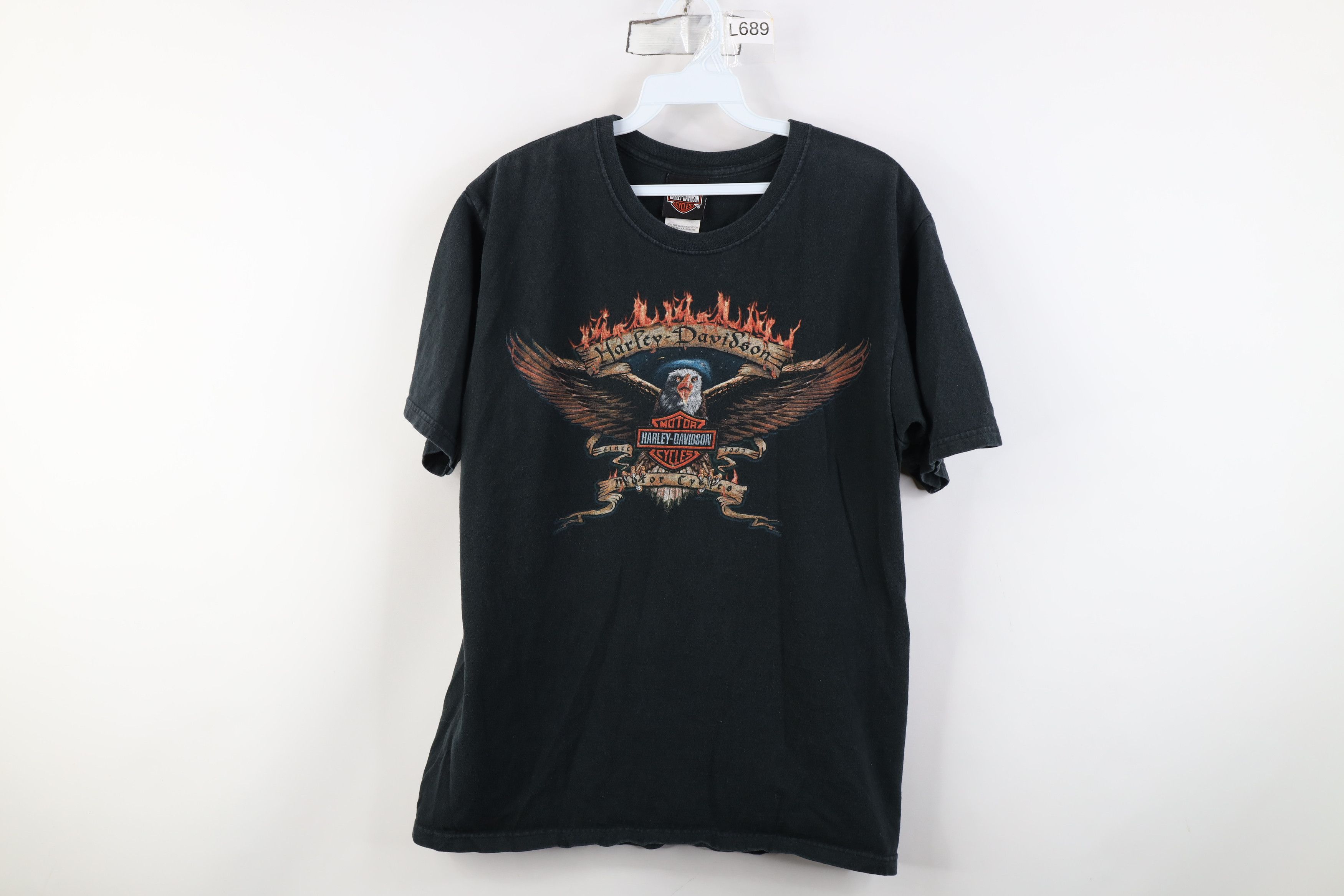 Harley Davidson Vintage Y2K 2005 Harley Davidson Eagle T-Shirt Black USA Size US M / EU 48-50 / 2 - 1 Thumbnail